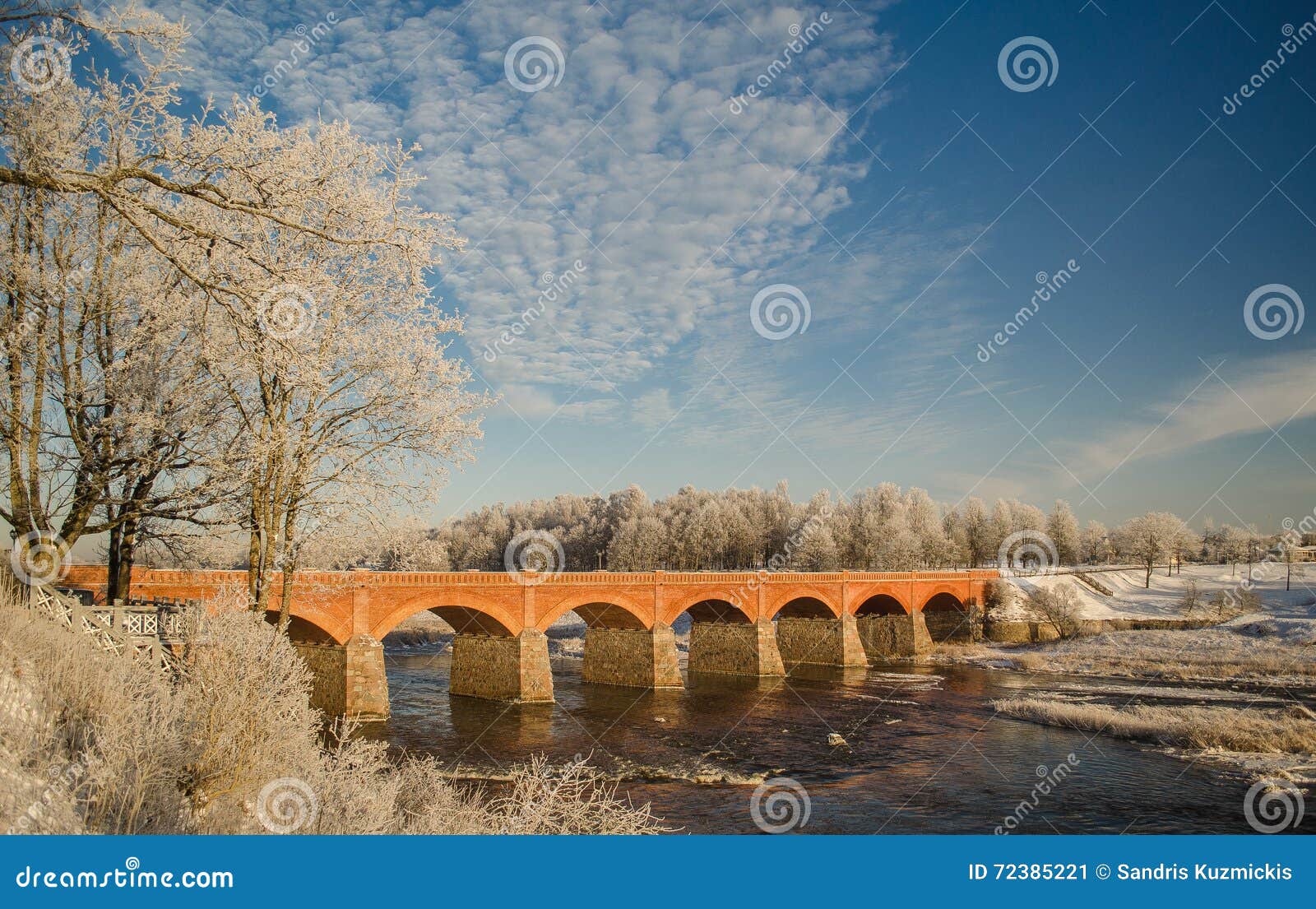 brick bridge over venta river in kuldiga