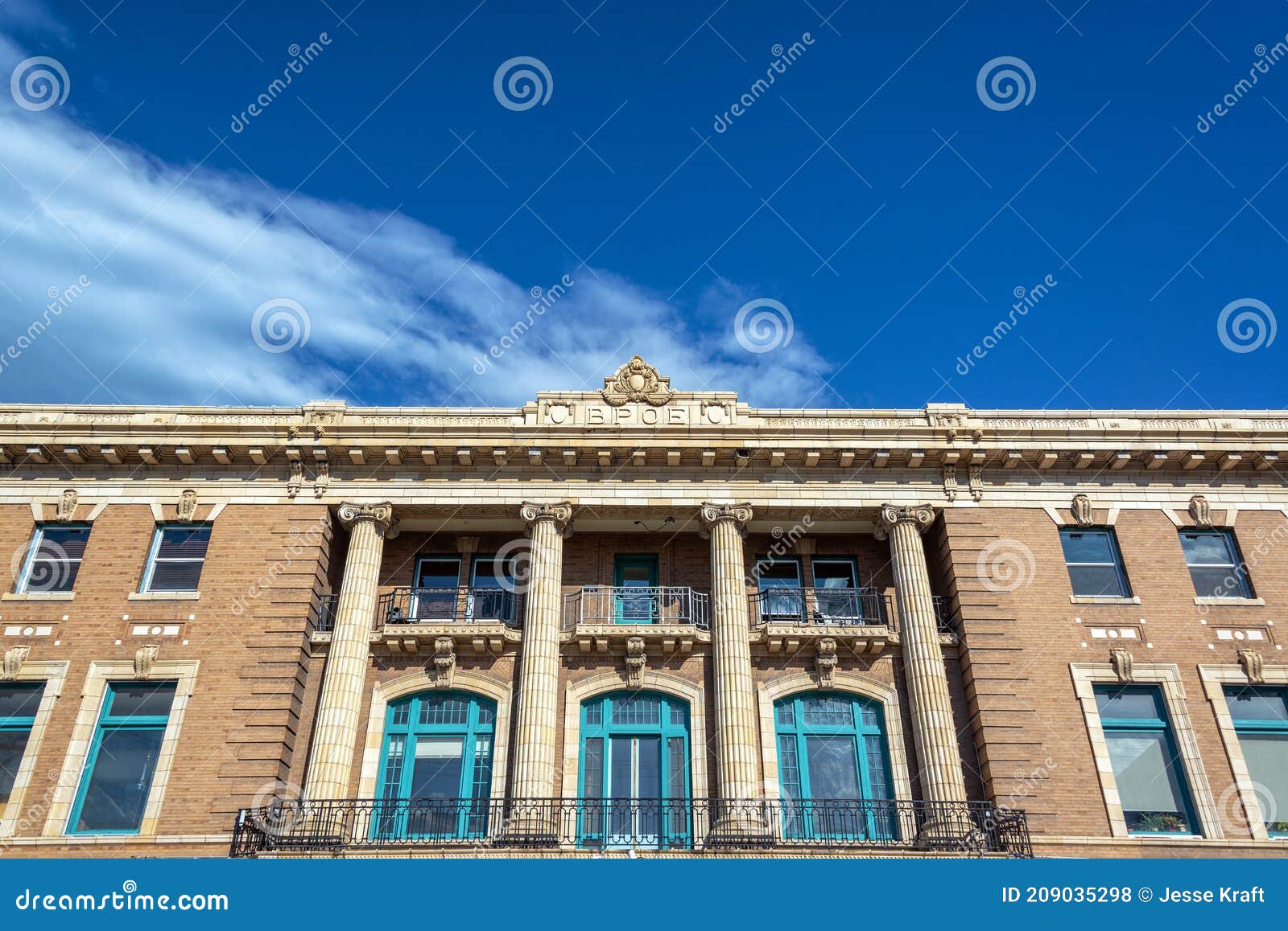 Brick Building Missoula Montana Columns 209035298 