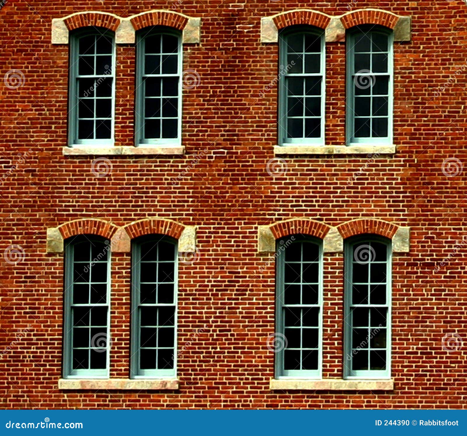 Brick Building With Windows Stock Photo Image 244390