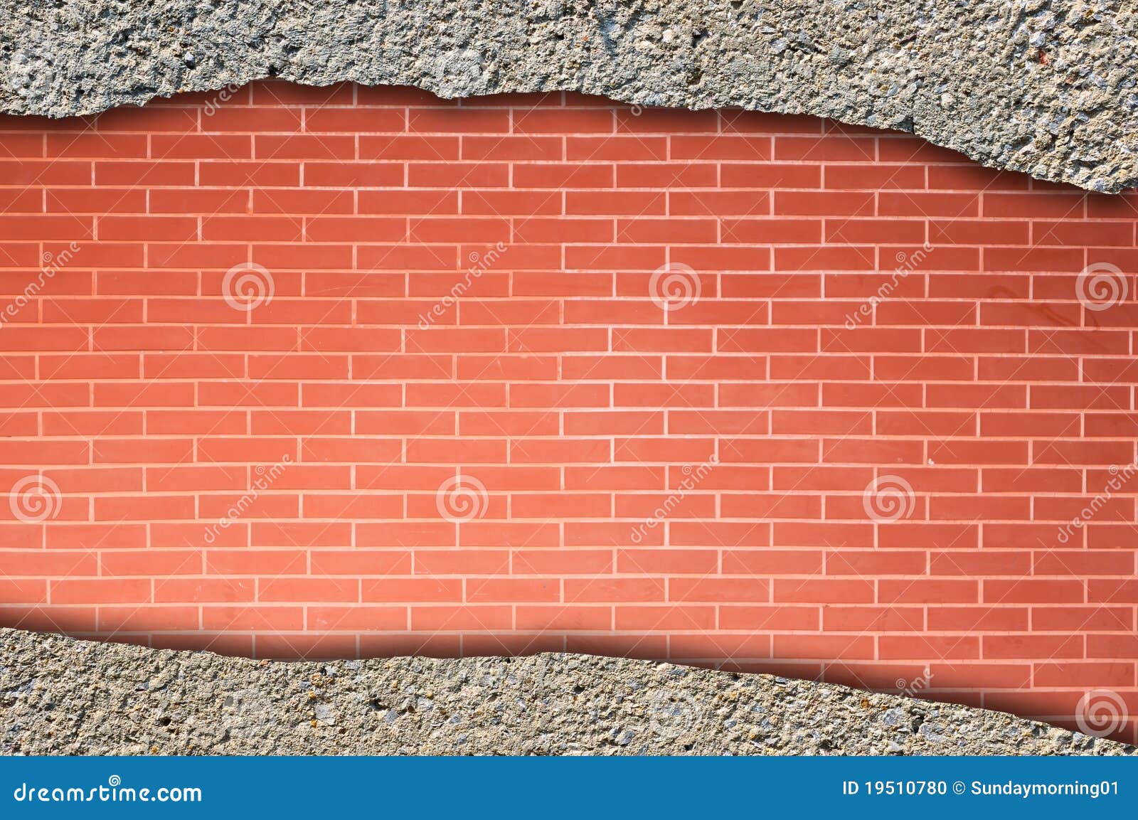 Brick and concrete wall stock photo. Image of cement - 19510780