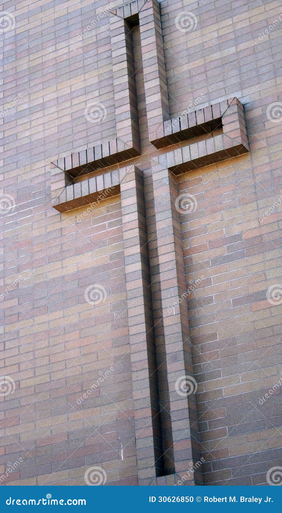 Brick Cross Brick Wall stock photo. Image of west, christ 30626850
