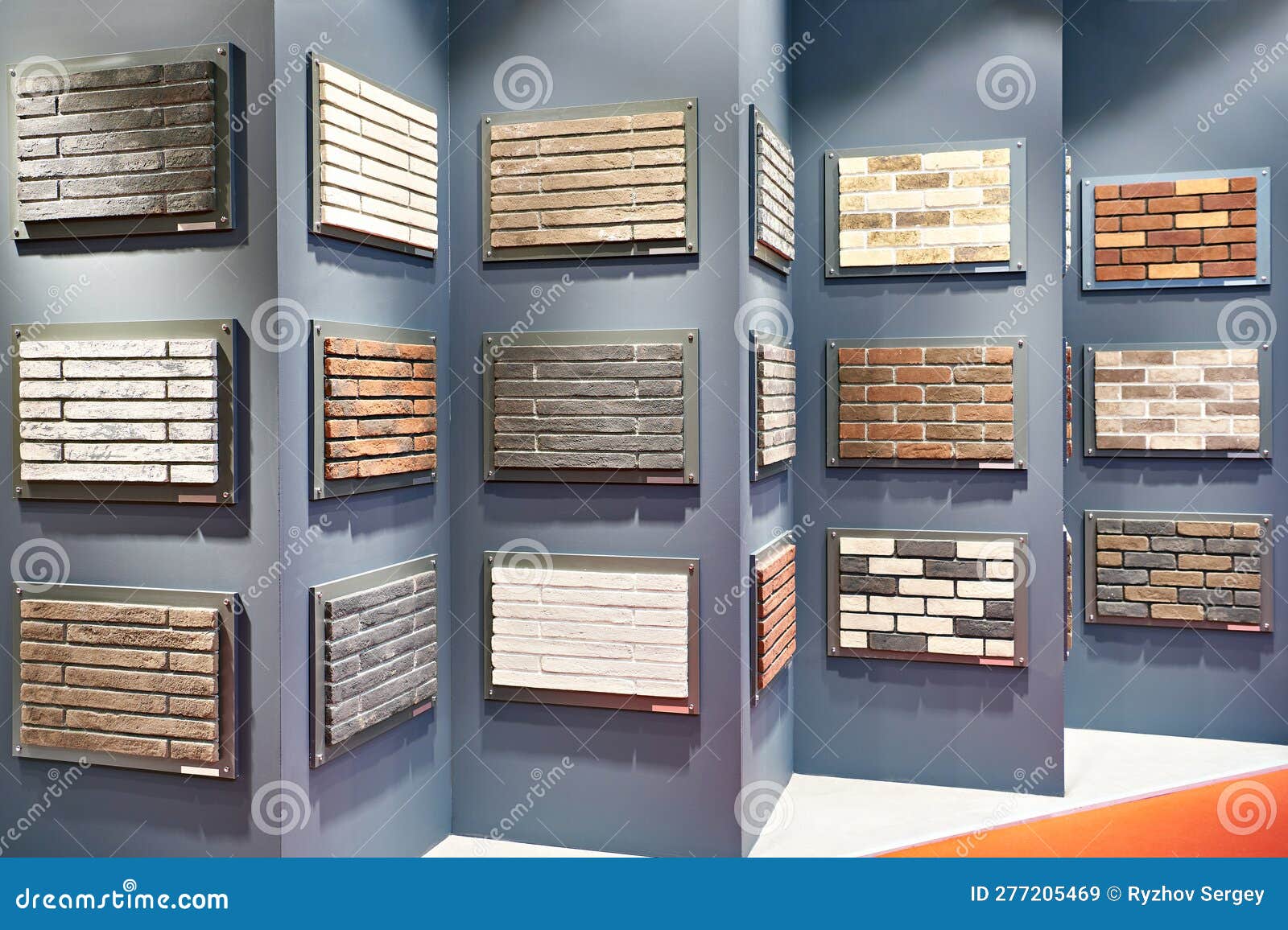 Brick Decorative Wall Panels on Construction Store Stock Image Image