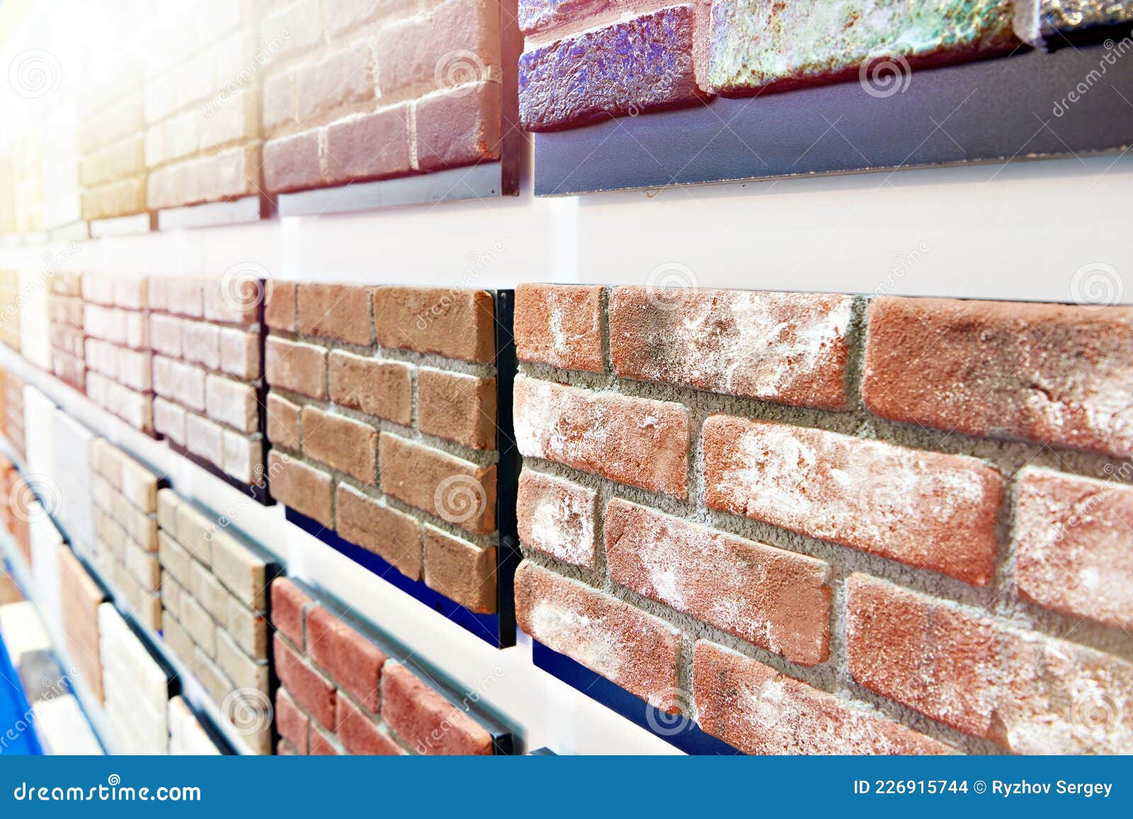 Brick Decorative Wall Panels on Store Stand Stock Photo Image of shop, texture 226915744