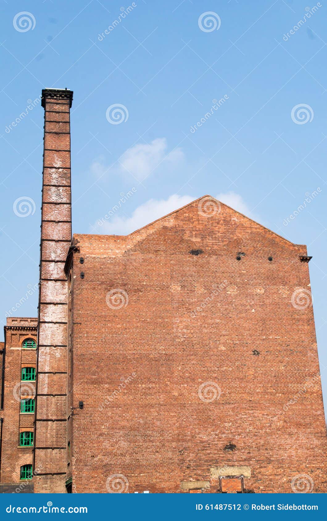 Brick Factory And Chimney Against A Blue Sky Stock Photo Image Of Smoketubes Building 61487512