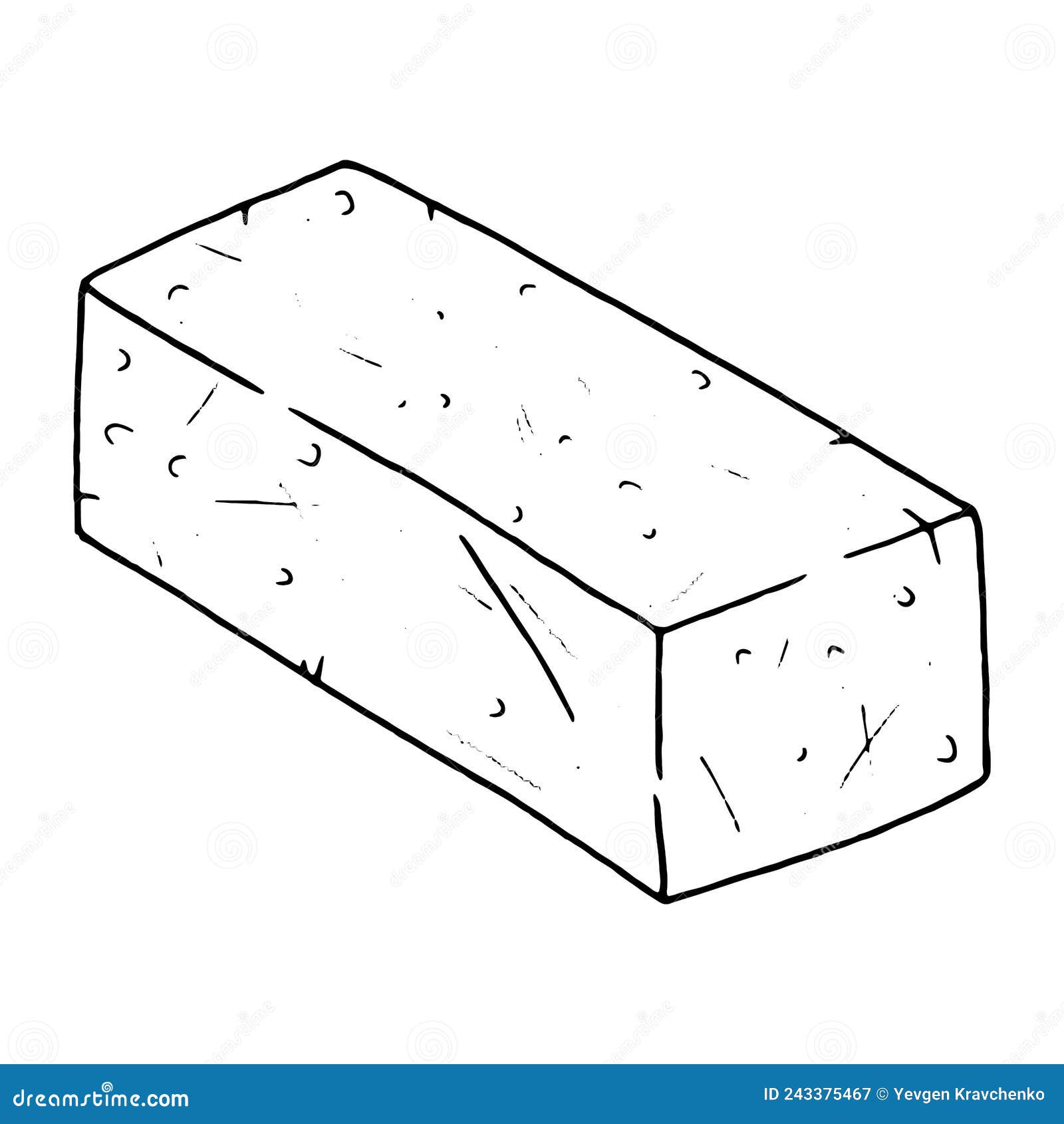 Brick hand drawn. Vector stock vector. Illustration of single 243375467