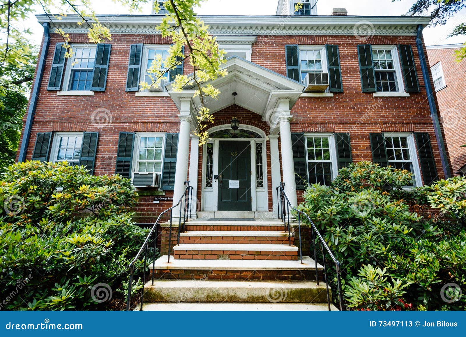 Brick House in College Hill, Providence, Rhode Island. Stock Image