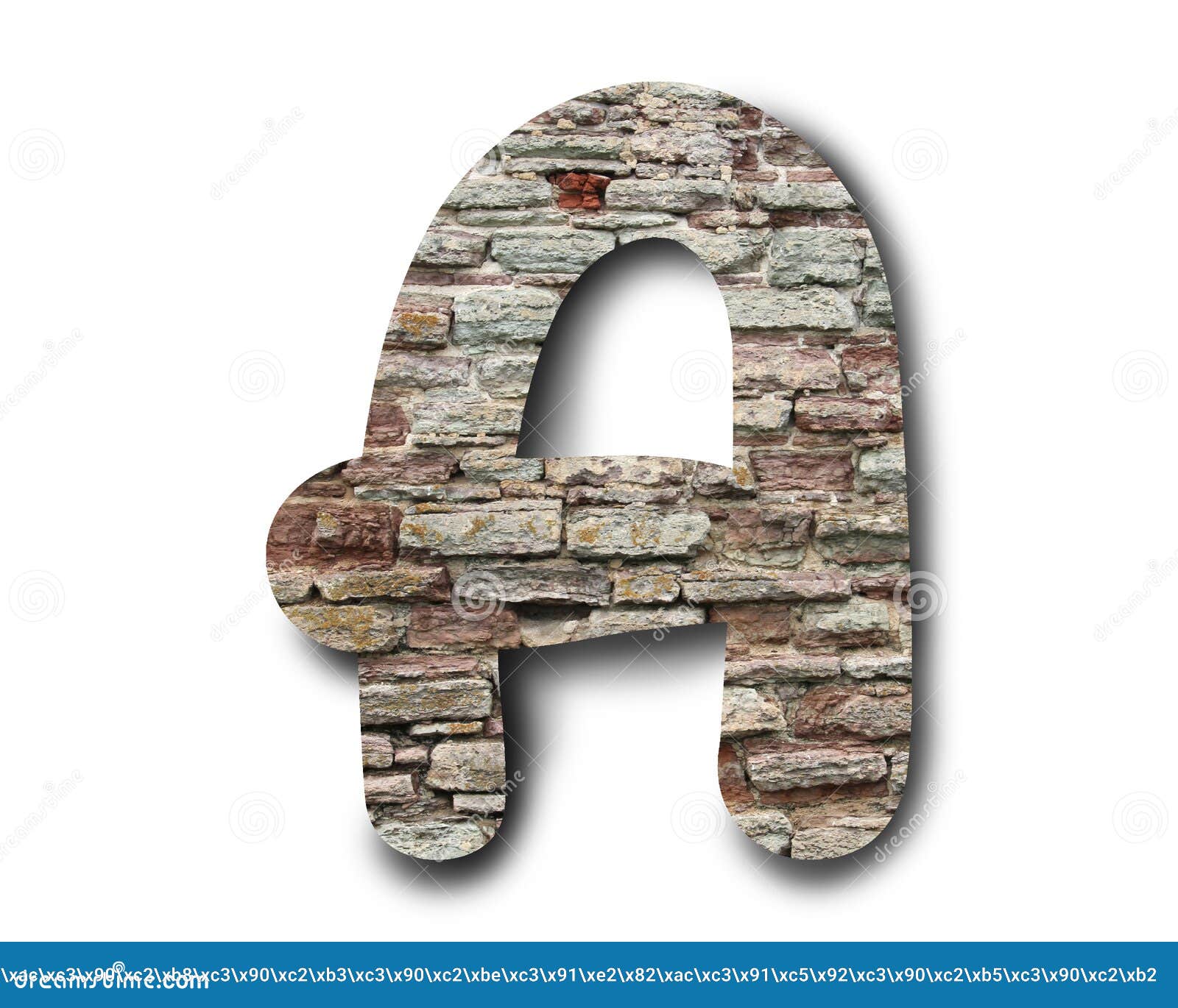Brick letter a stock illustration. Illustration of number 126858821