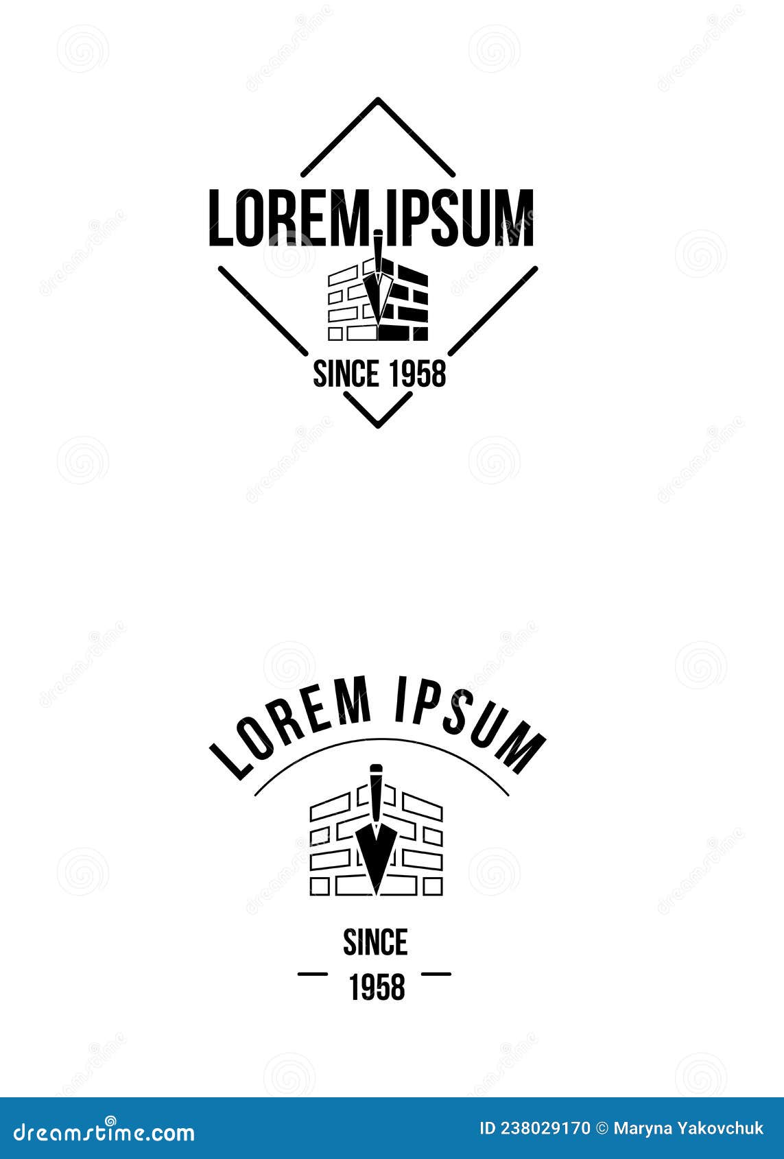 The brick logo stock vector. Illustration of masonry 238029170