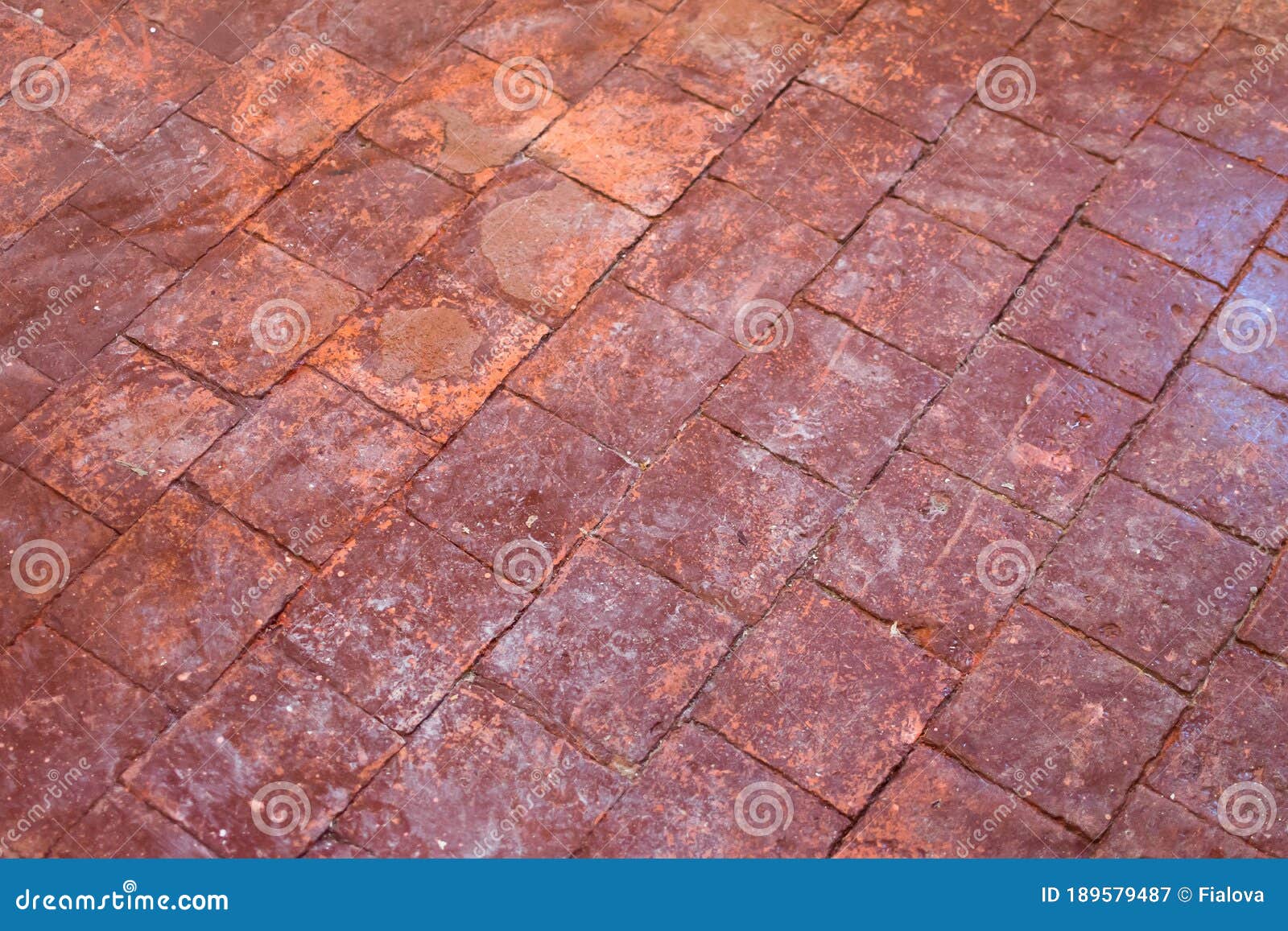 Brick Orange Floor Inside an Old Historic House Stock Image Image of
