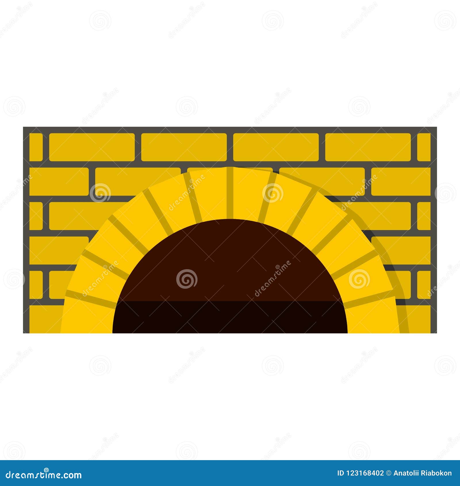 Brick Oven Icon, Cartoon Style Stock Illustration - Illustration of ...