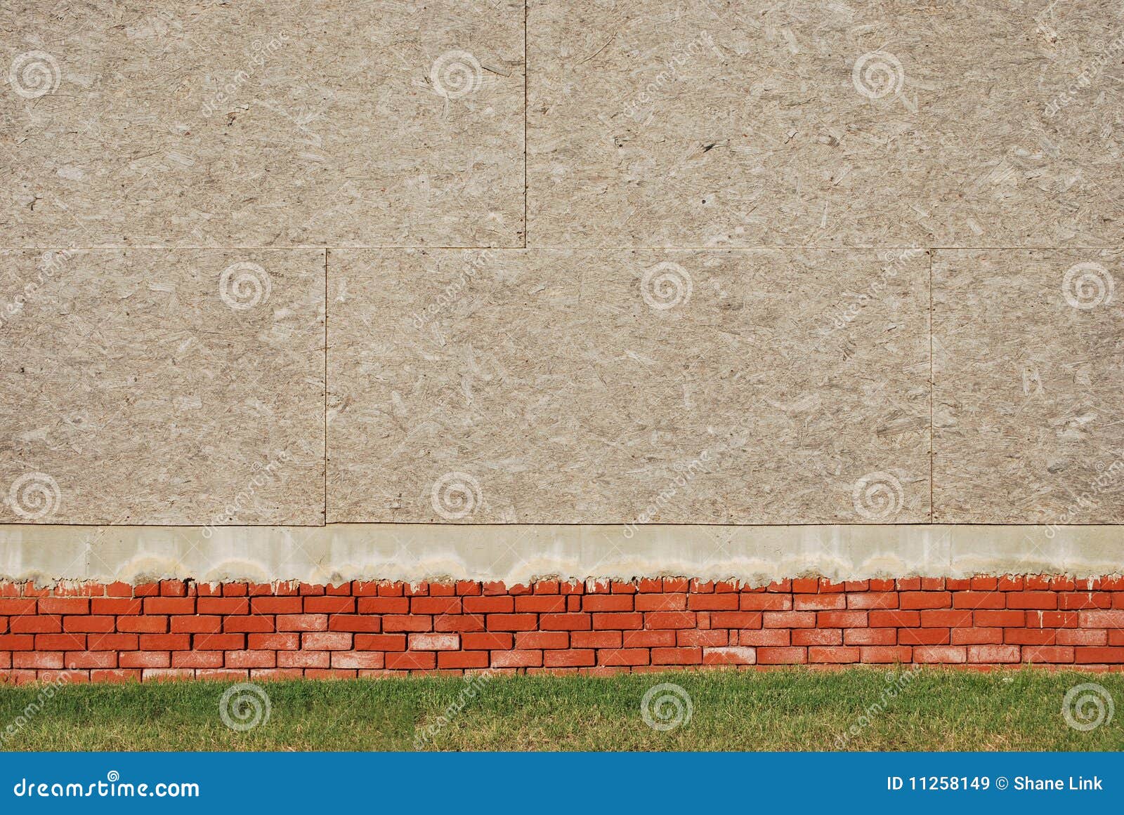 Brick and Plywood Wall Background Stock Image Image of background