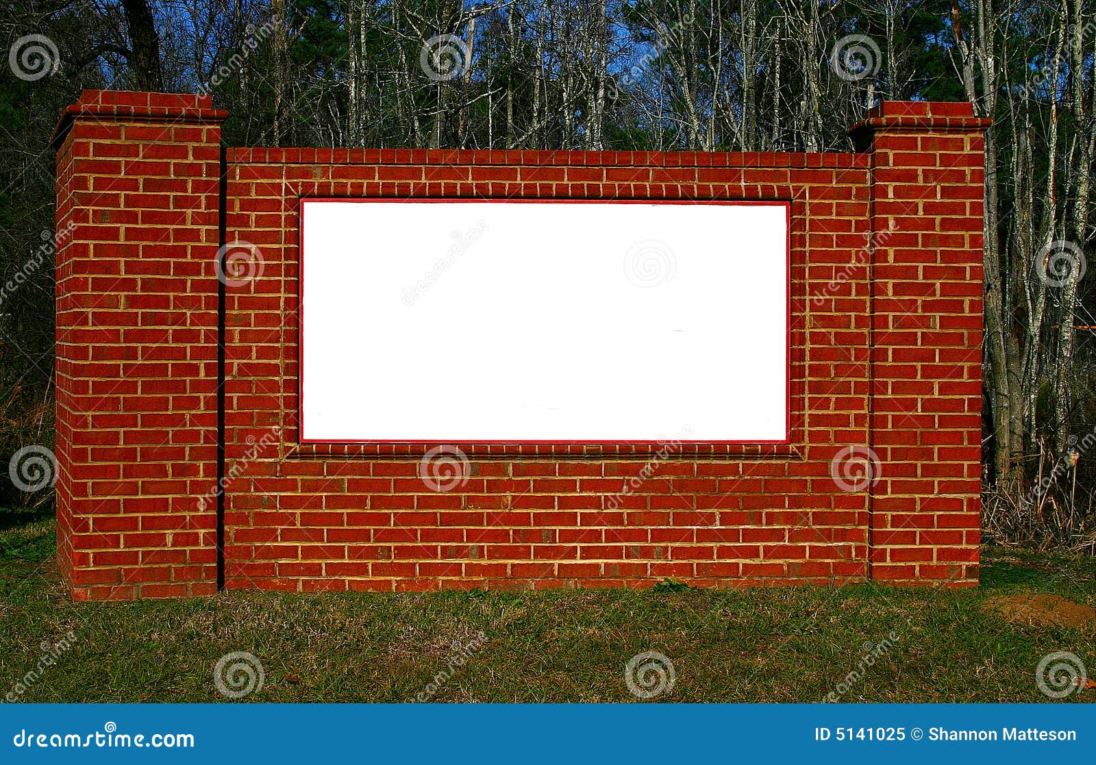 Brick Sign stock image. Image of outdoor, background, advertising 5141025