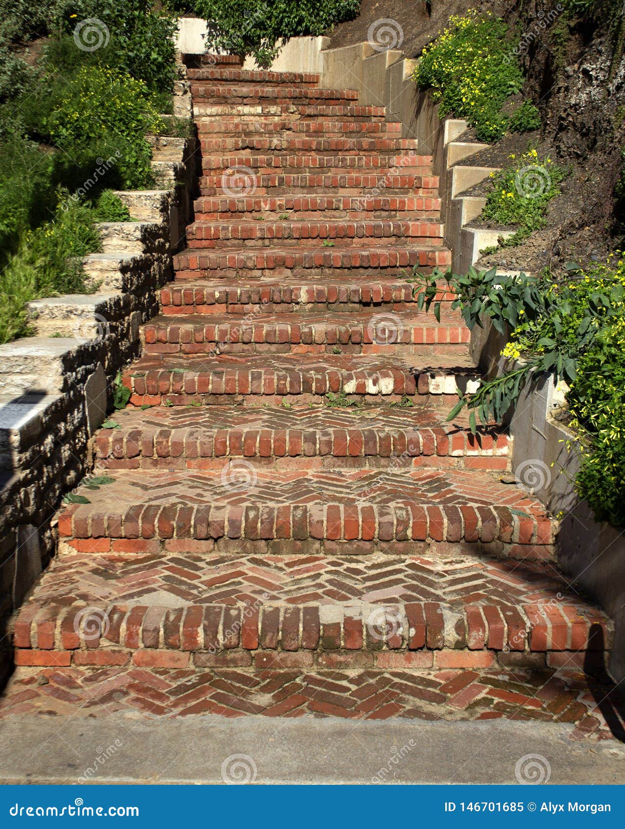 Brick Stairway Going Up stock image. Image of stairway 146701685