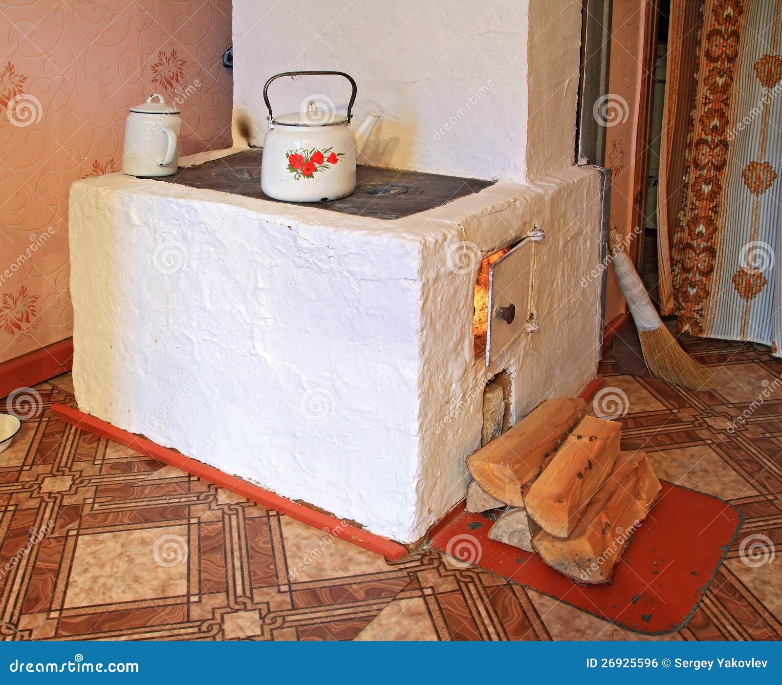 Brick stove stock photo. Image of party, scene, rustic 26925596