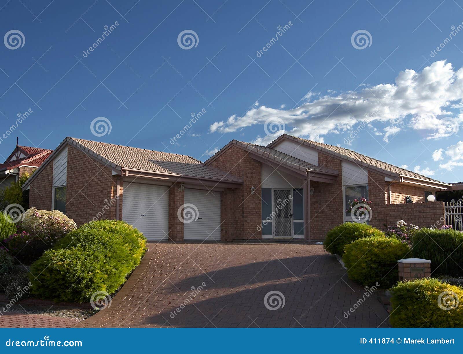 Brick Veneer House stock photo. Image of roof, bungalow 411874