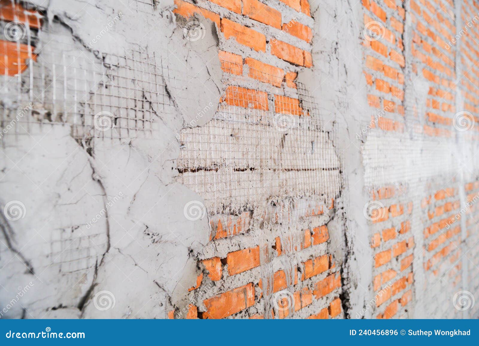 Brick Wall Construction Work before Plastering Must Be Attached To the