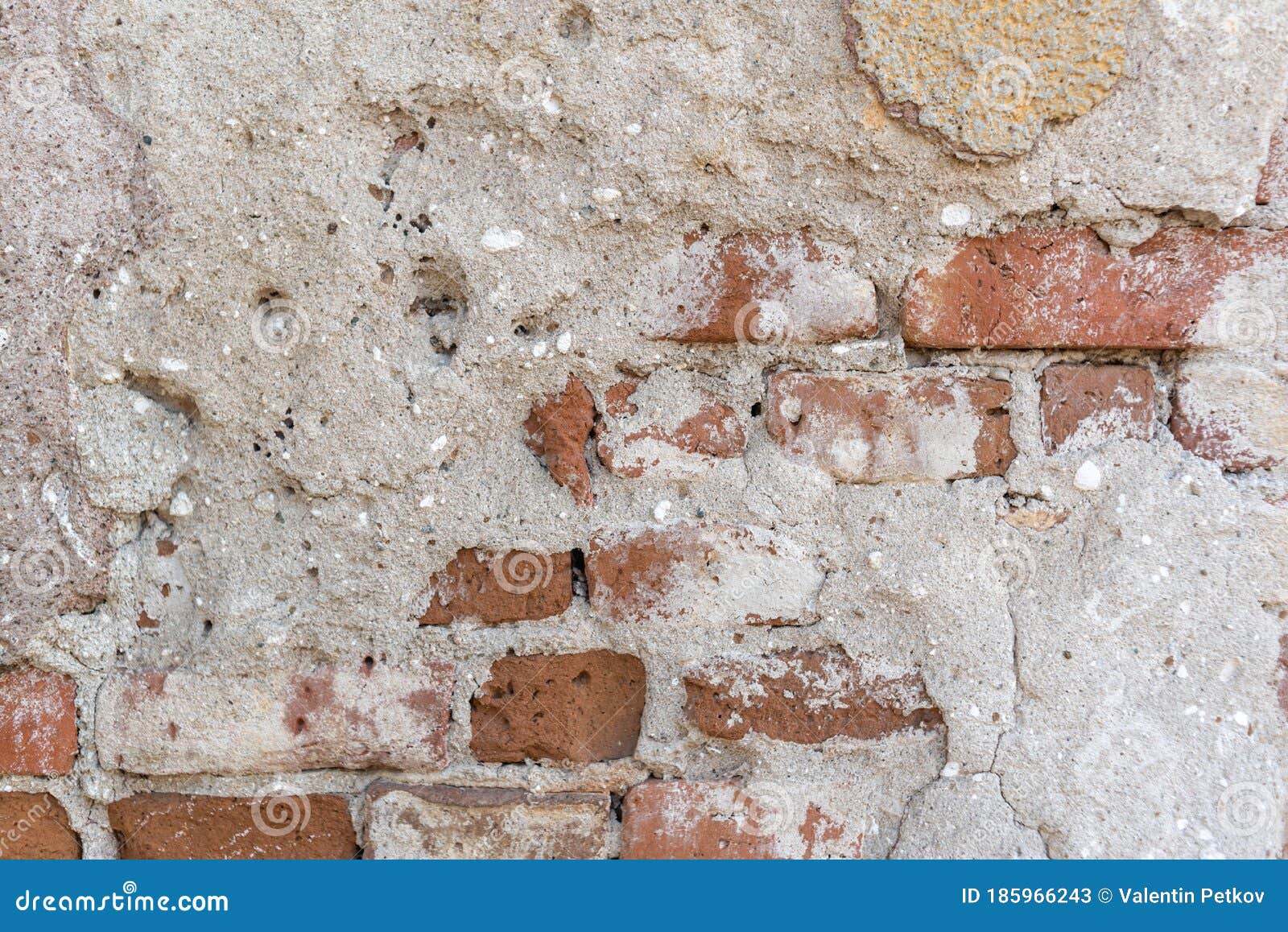 Brick Wall with Falling Apart Texture Background Rough Grunge Space for