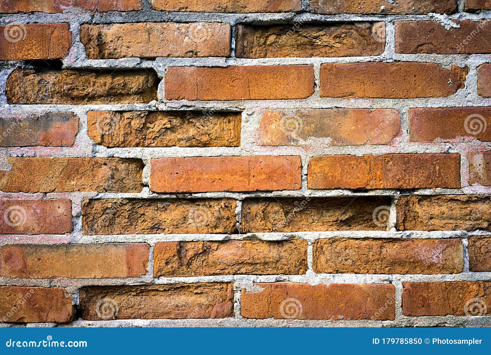 Brick Wall is Falling Apart Stock Photo Image of damaged, grained