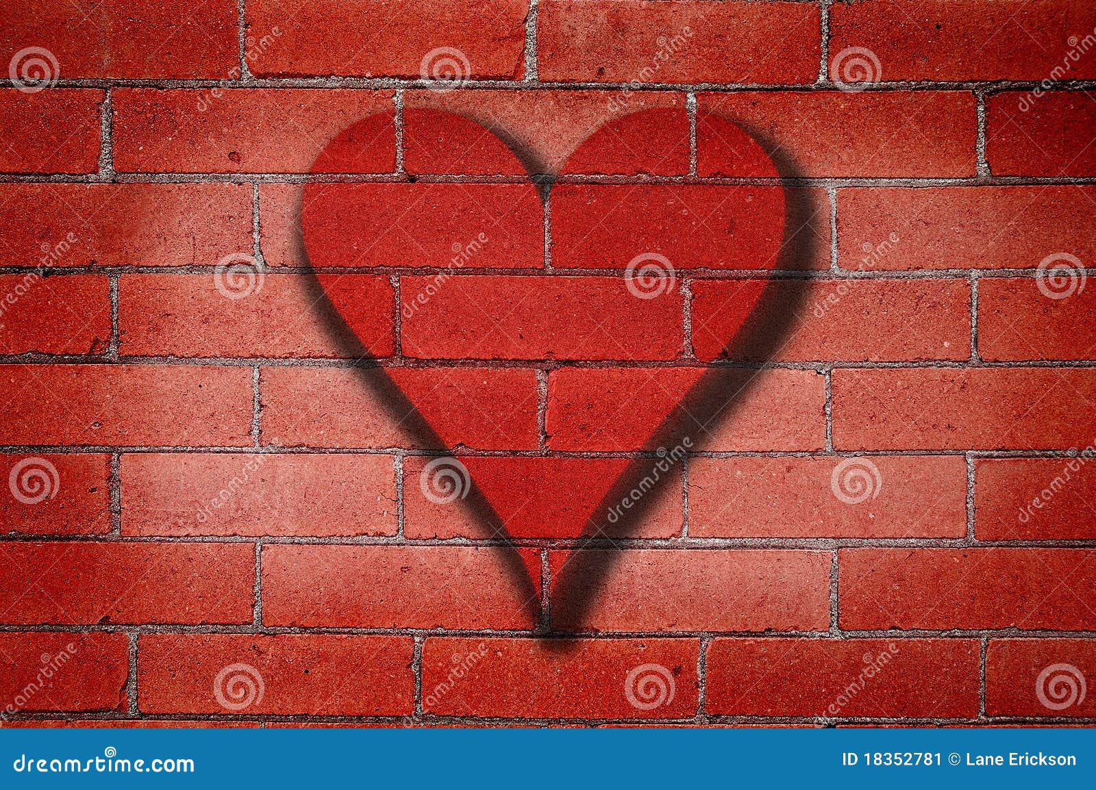 Brick Wall Heart Graffiti Stock Image Image 18352781