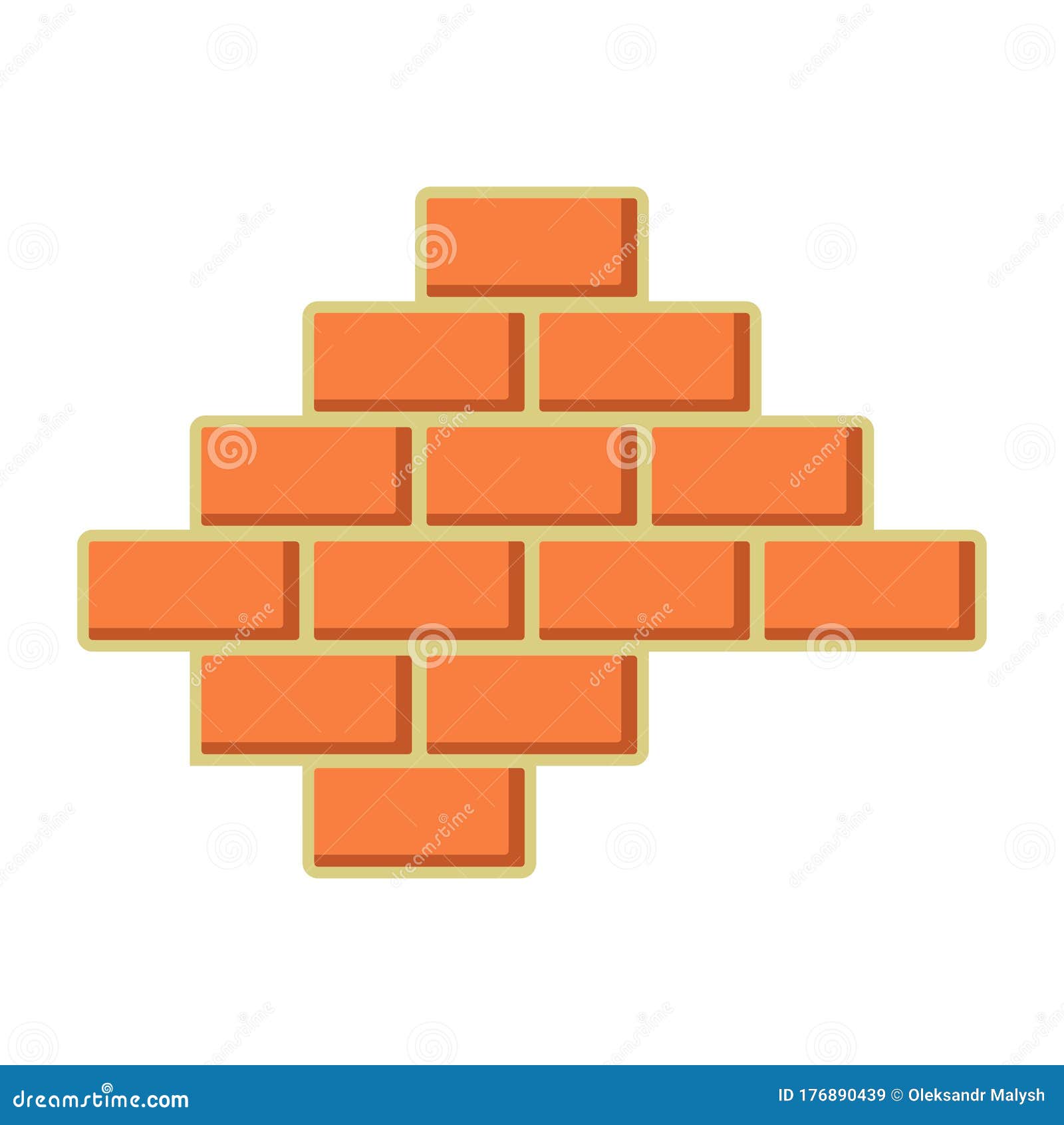 Brick Wall Icon. Build and Repair Symbol Vector Stock Vector