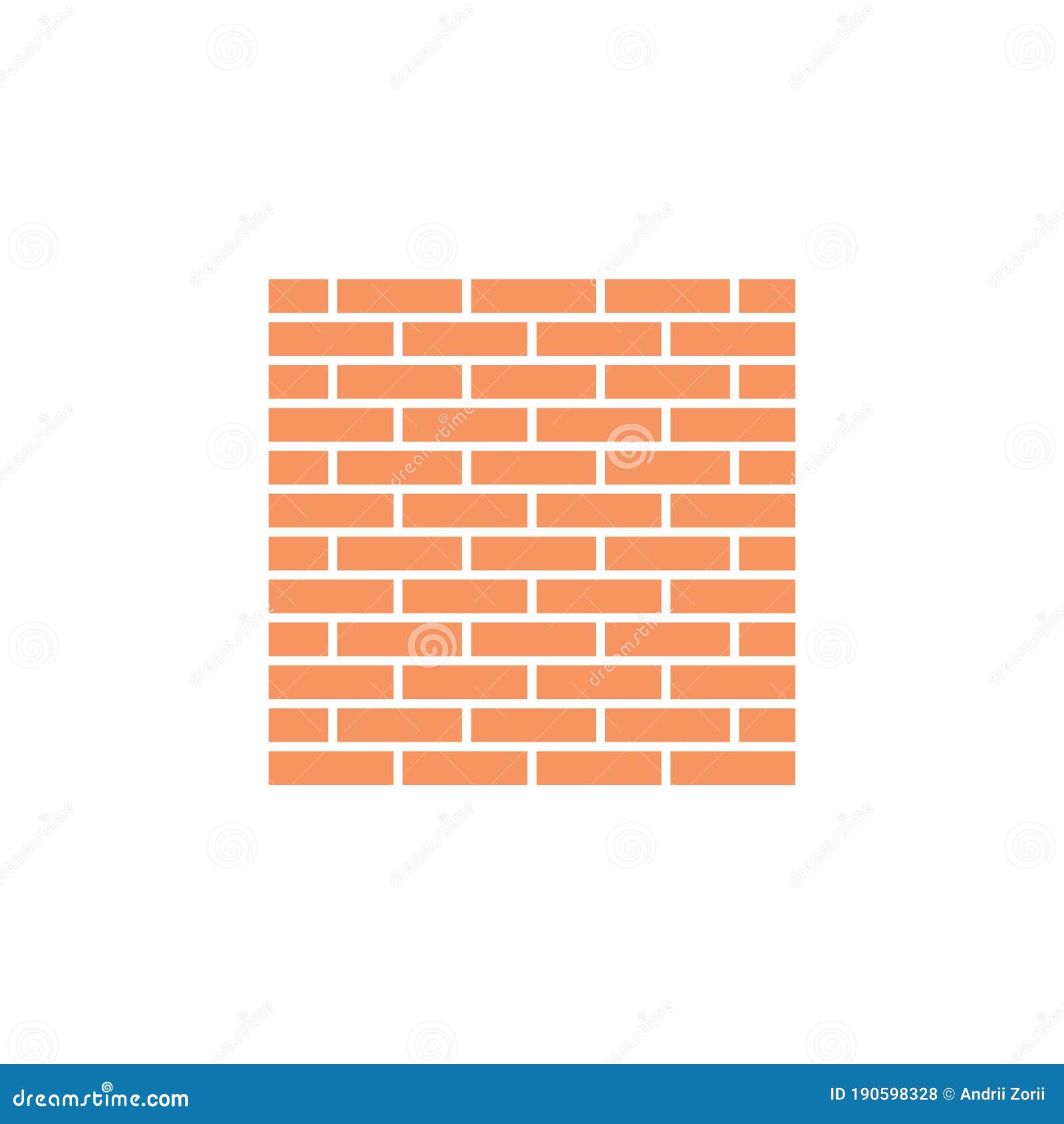 Brick Wall Icon. Brick Work Icon. Wall Brick Symbol Stock Vector
