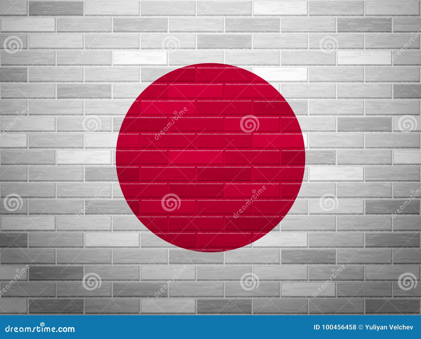 Japan Flag Collection. Vector Japanese Flags Set. Flat Isolated Icons
