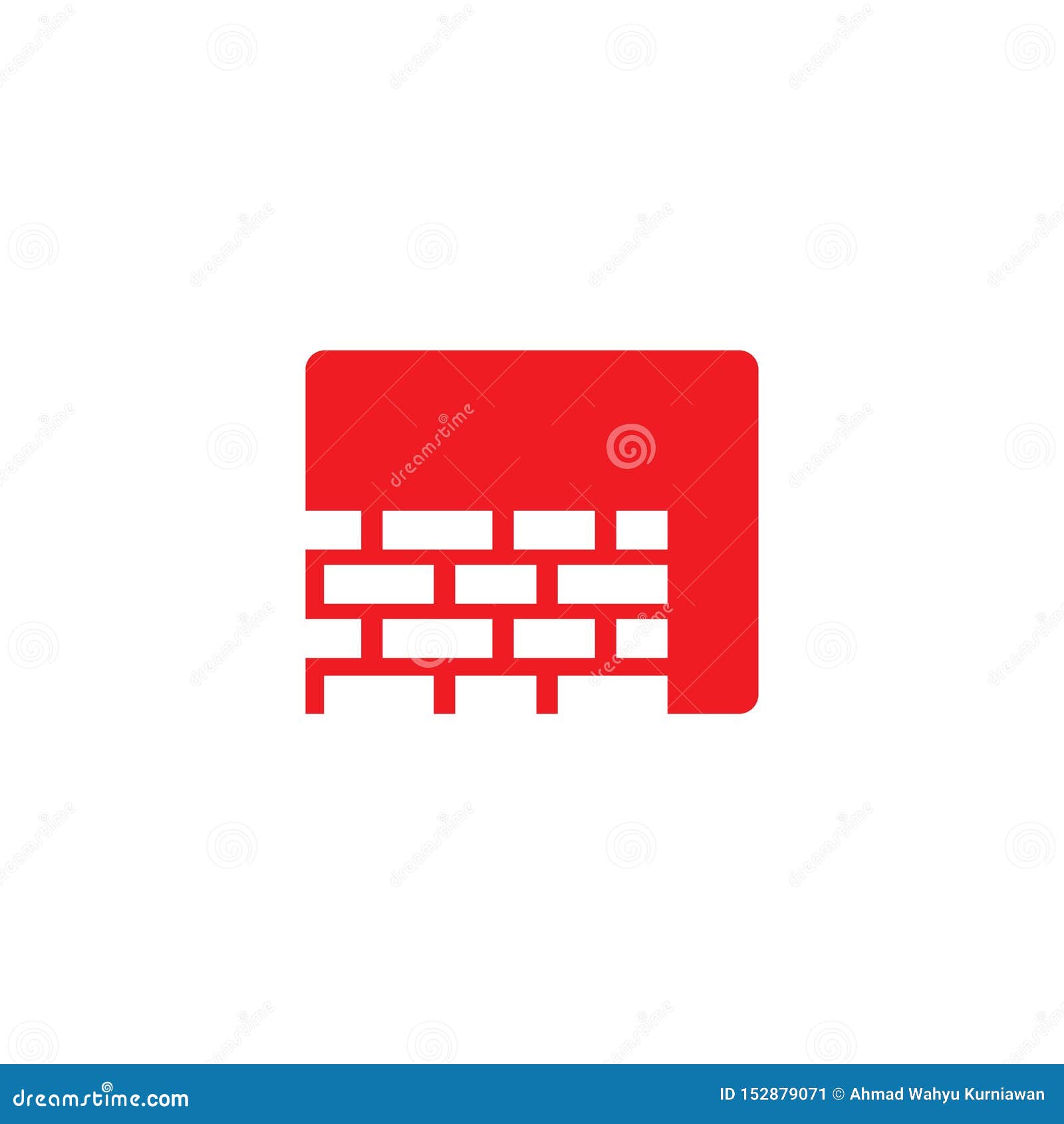 Brick wall logo vector stock vector. Illustration of wall - 152879071