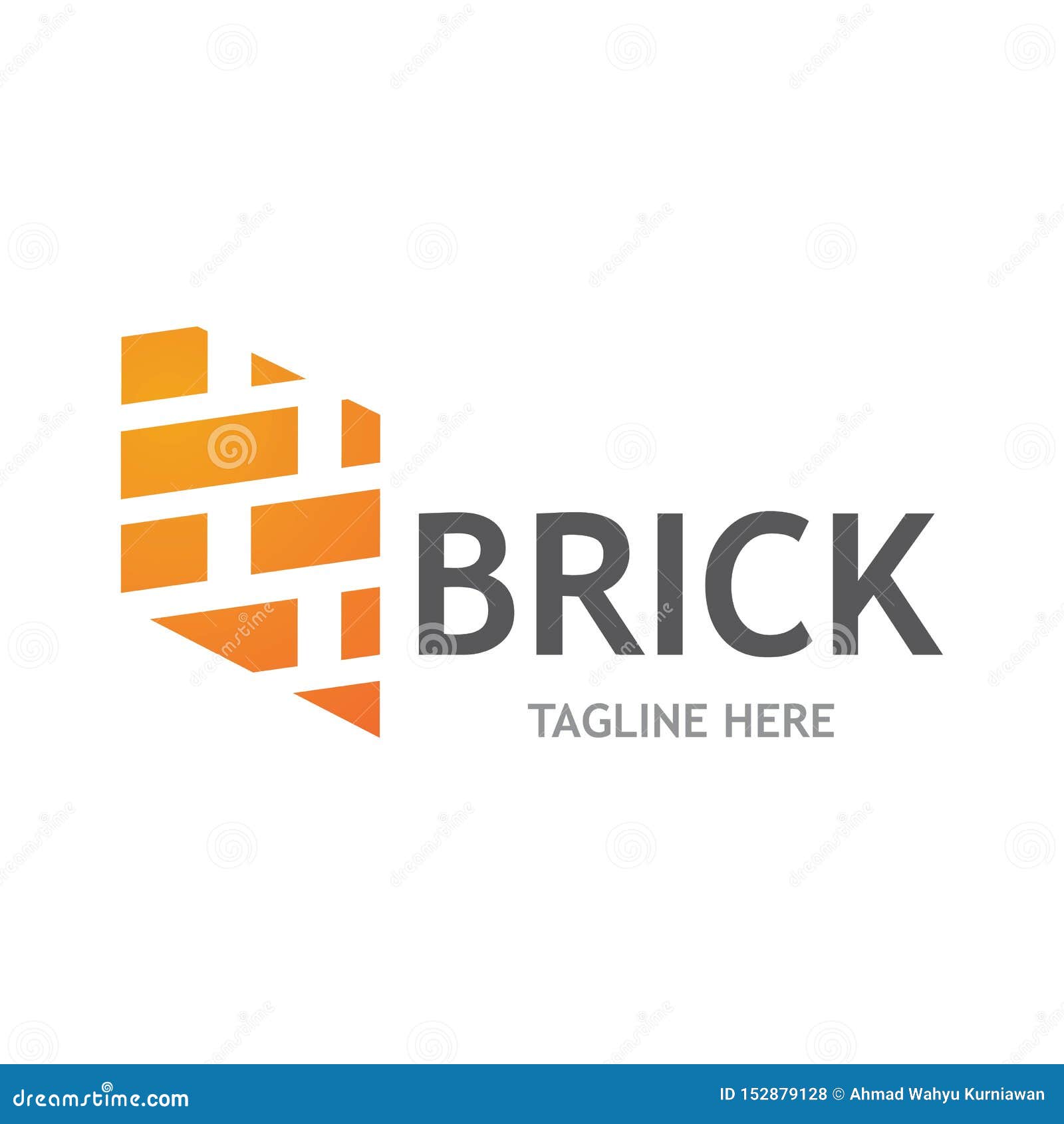 Brick wall logo vector stock vector. Illustration of construction