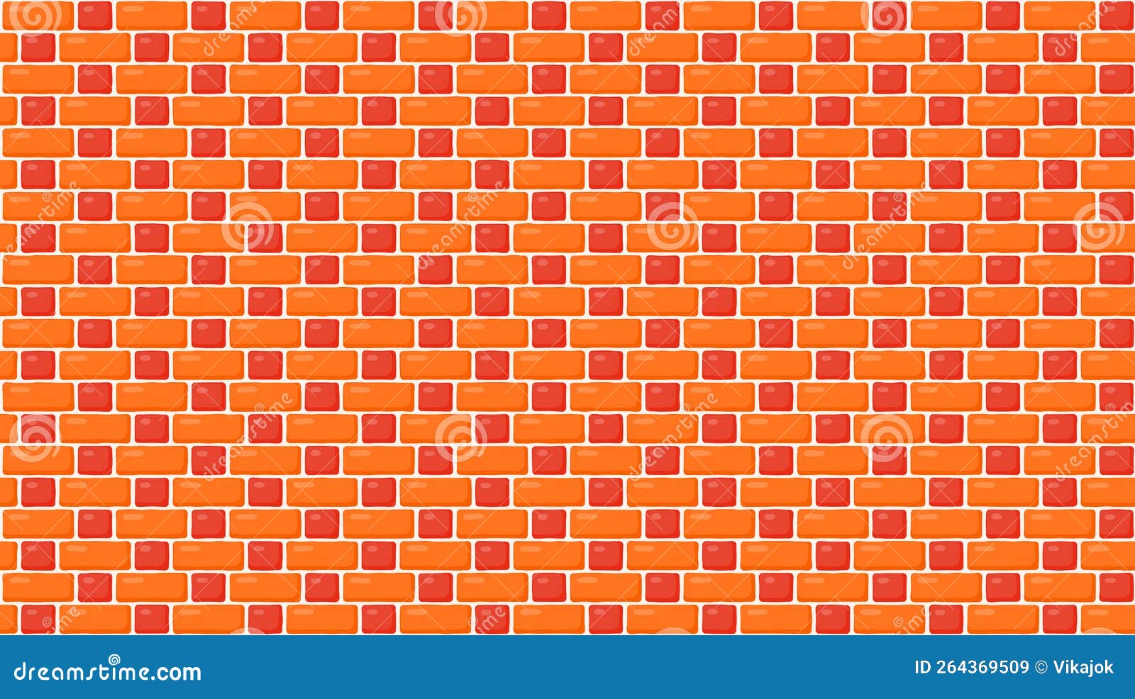 Brick Wall Masonry Seamless Pattern. Brown Decorative Brickwork
