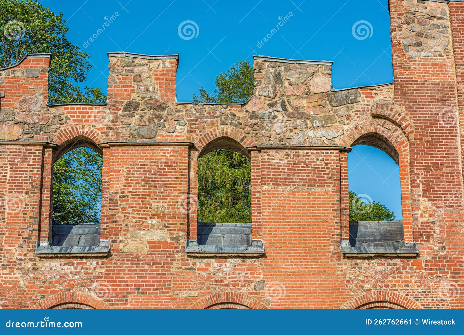 Brick Wall of an Old Castle Stock Image Image of castle, stone 262762661