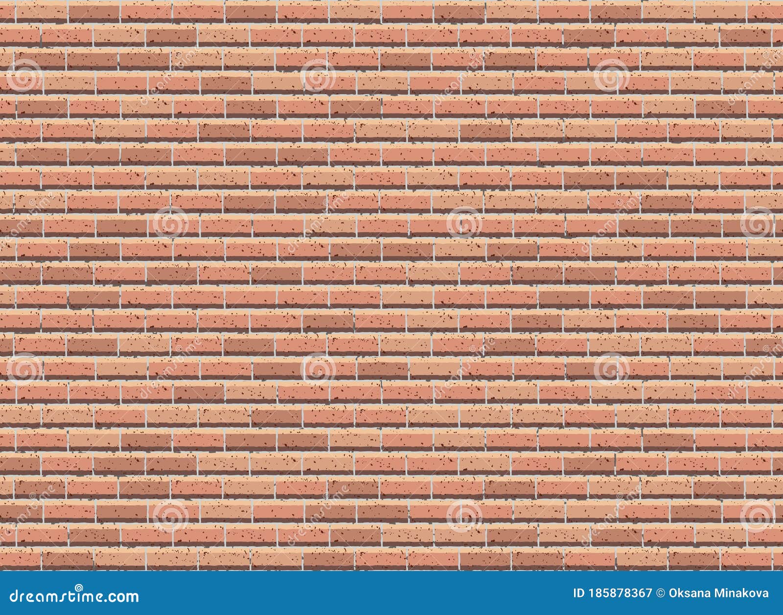 Brick Wall Seamless Pattern. Realistic Pastel Color Brick Texture Stock