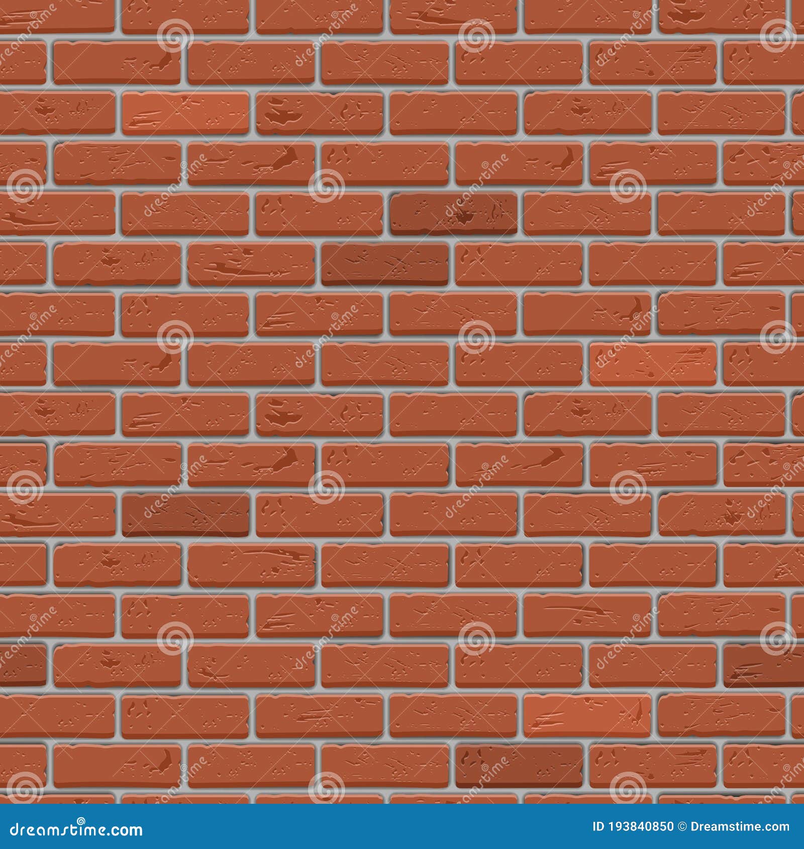brick wall seamless pattern. red brickwork background