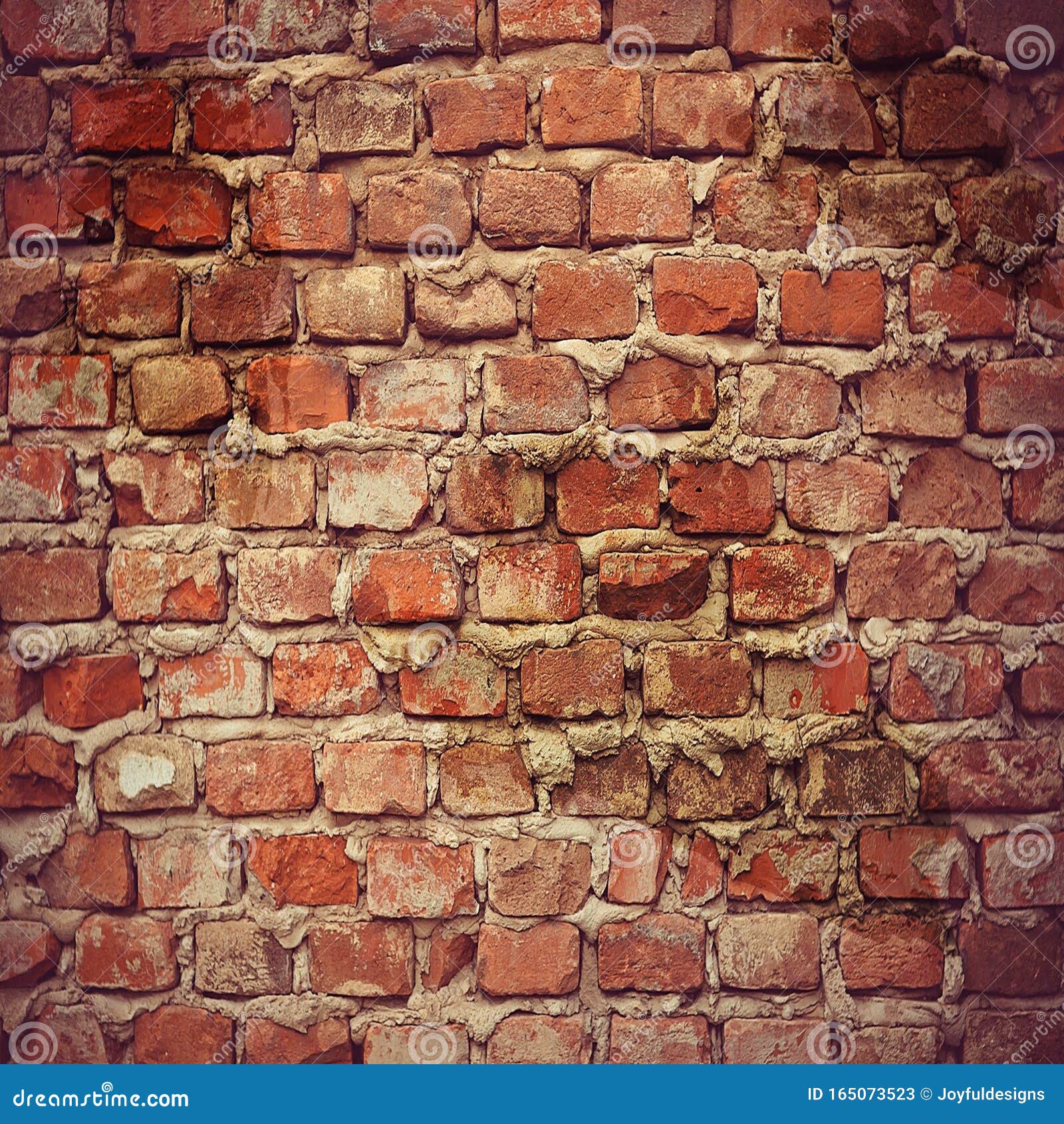 brick wall with sloppy mortar