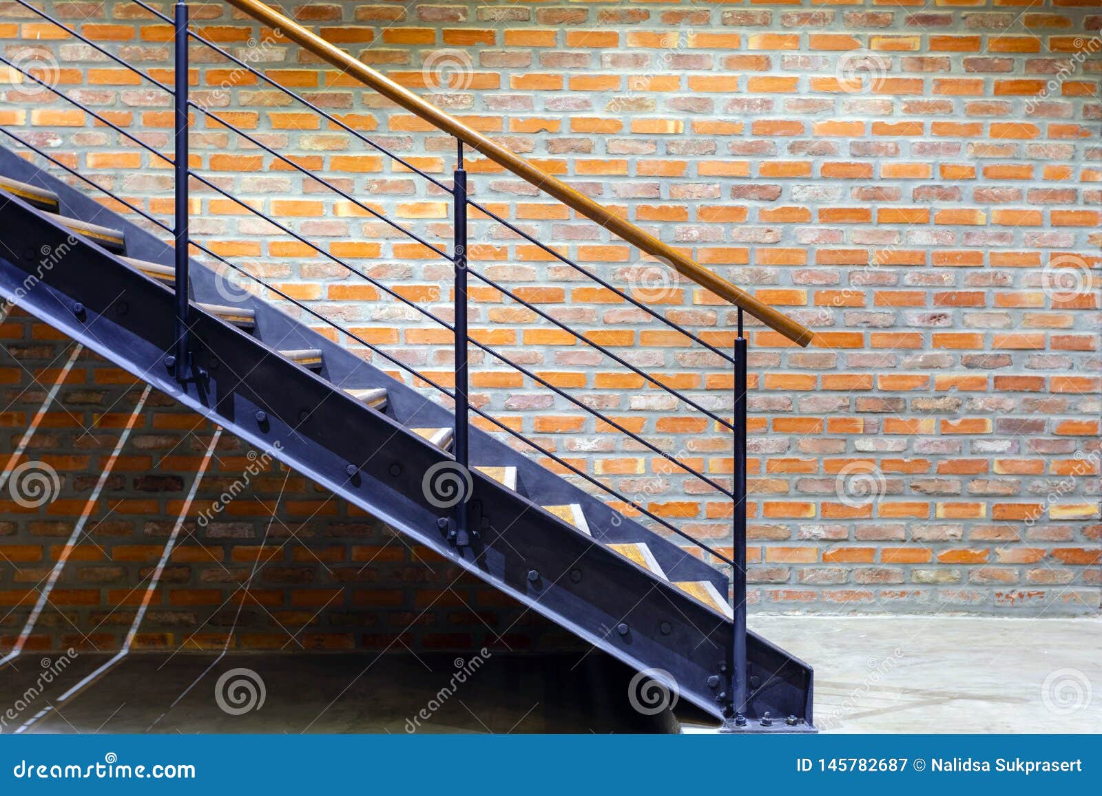 Brick Wall Stairs Architecture Stock Image Image of contemporary