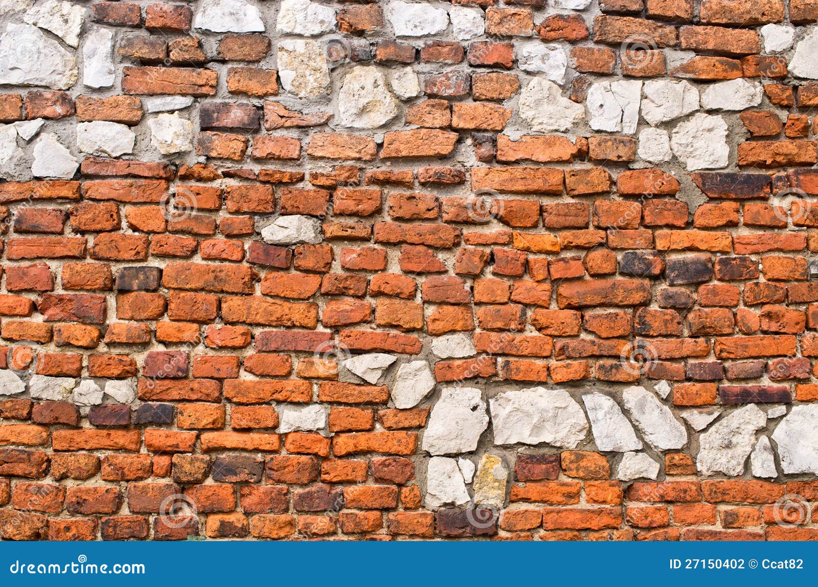 Brick wall with stones stock photo. Image of cement, rough 27150402