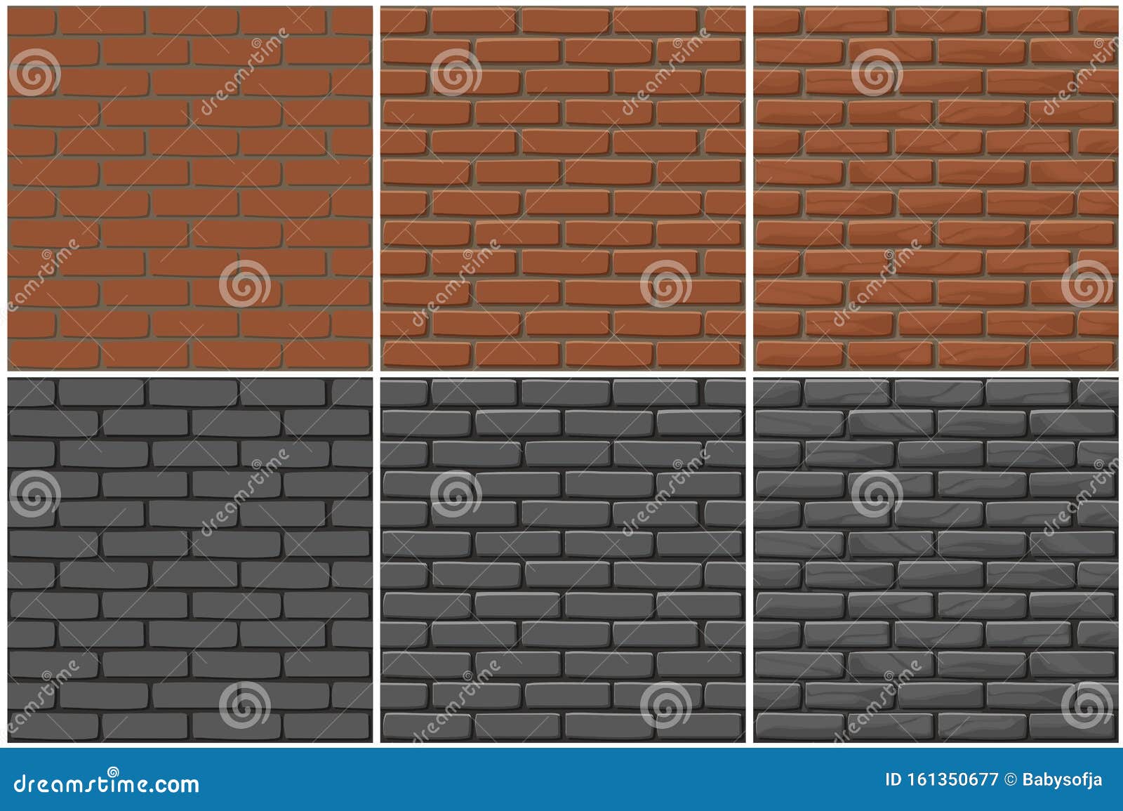 Brick Wall Texture Seamless 3 Step Drawing Vector Illustration Stones Wall Stock Vector Illustration Of Material Brick