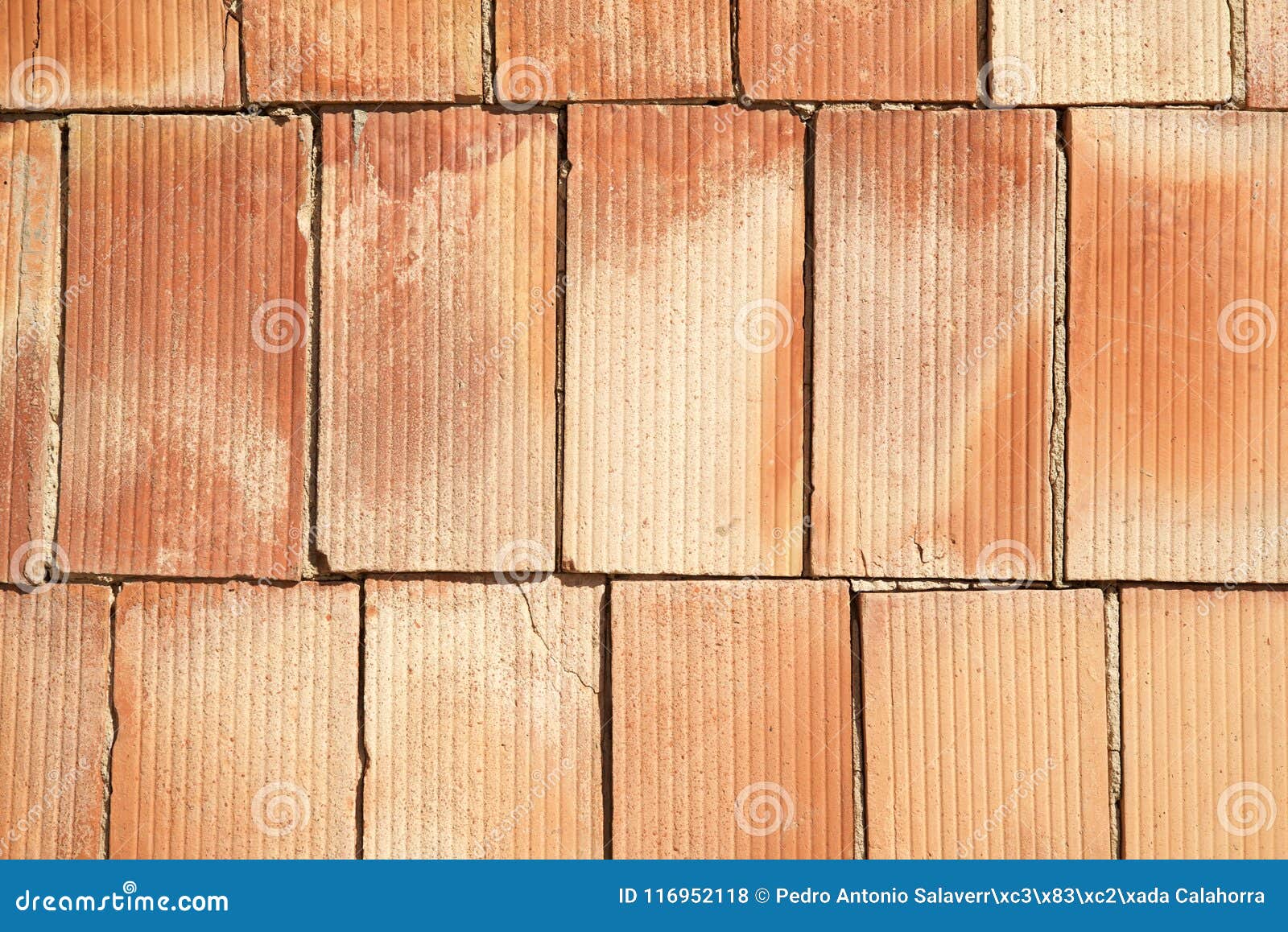 Brick wall view stock photo. Image of brown, clay, rough 116952118