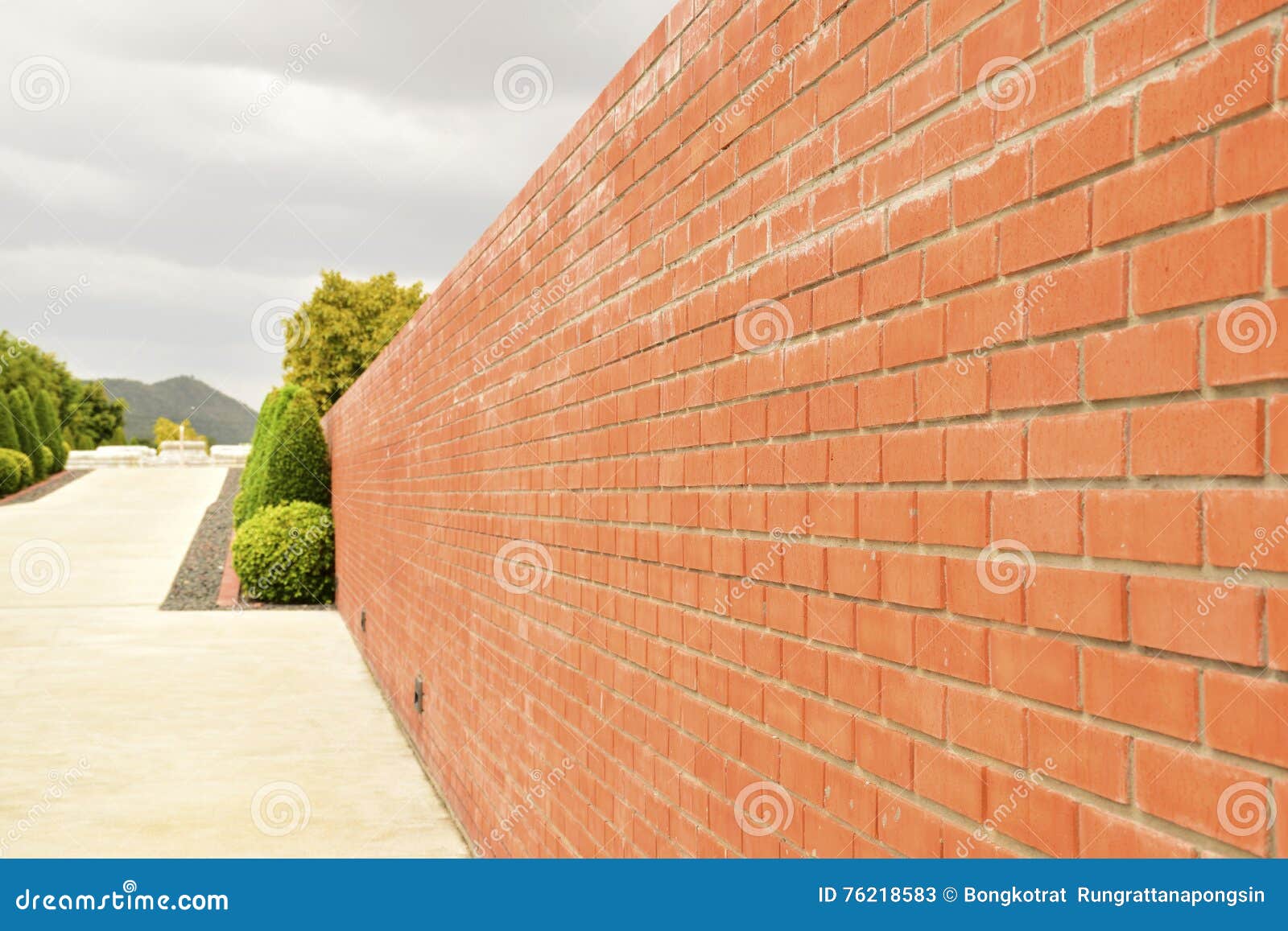 Brick wall stock image. Image of retro, exterior, construction 76218583