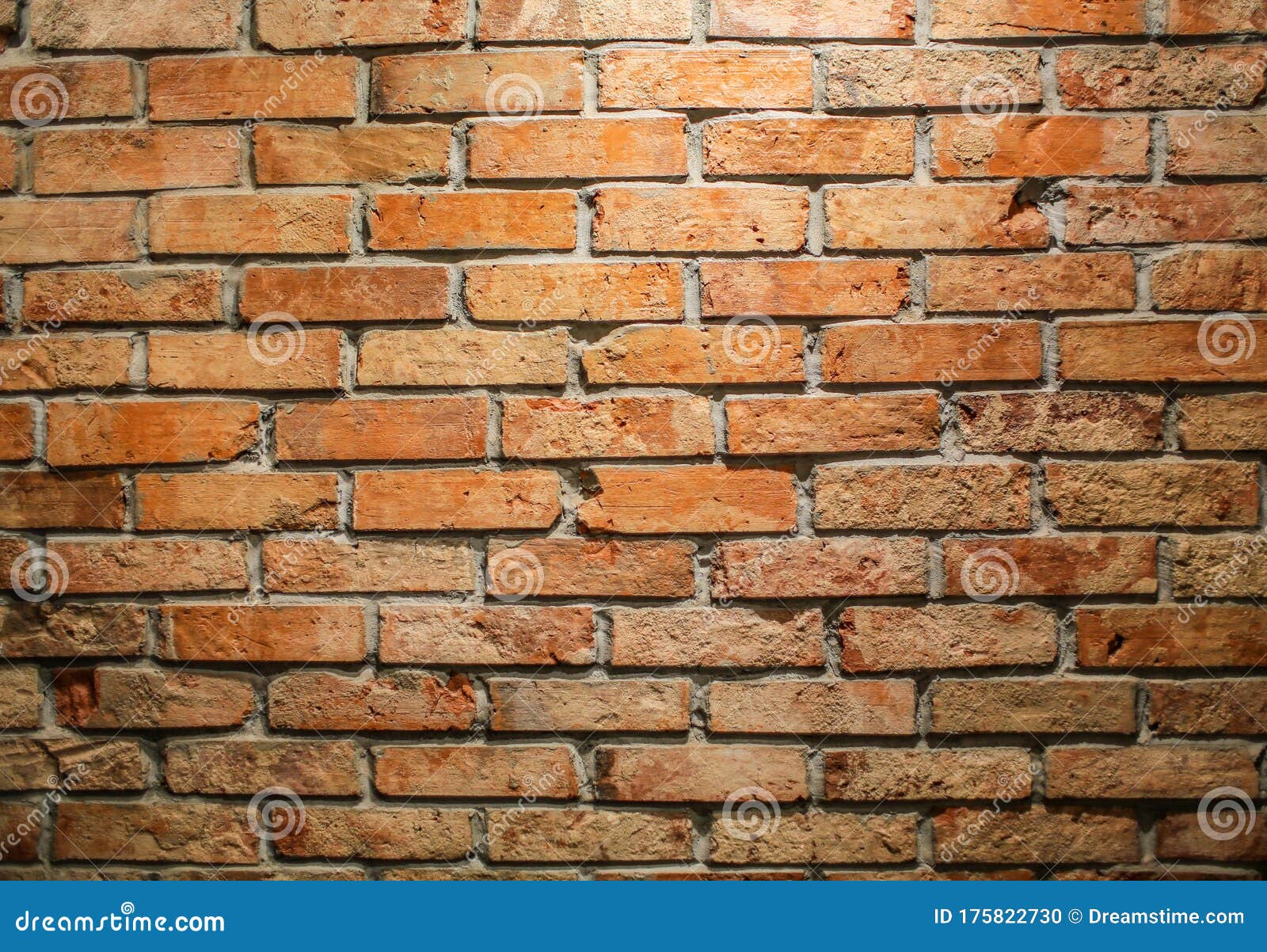 Brick Wallpaper in a Cafe is Lit by a Lamp from Above. the Wall of the Old  Red Brick in a Bar Stock Photo - Image of grunge, brown: 175822730