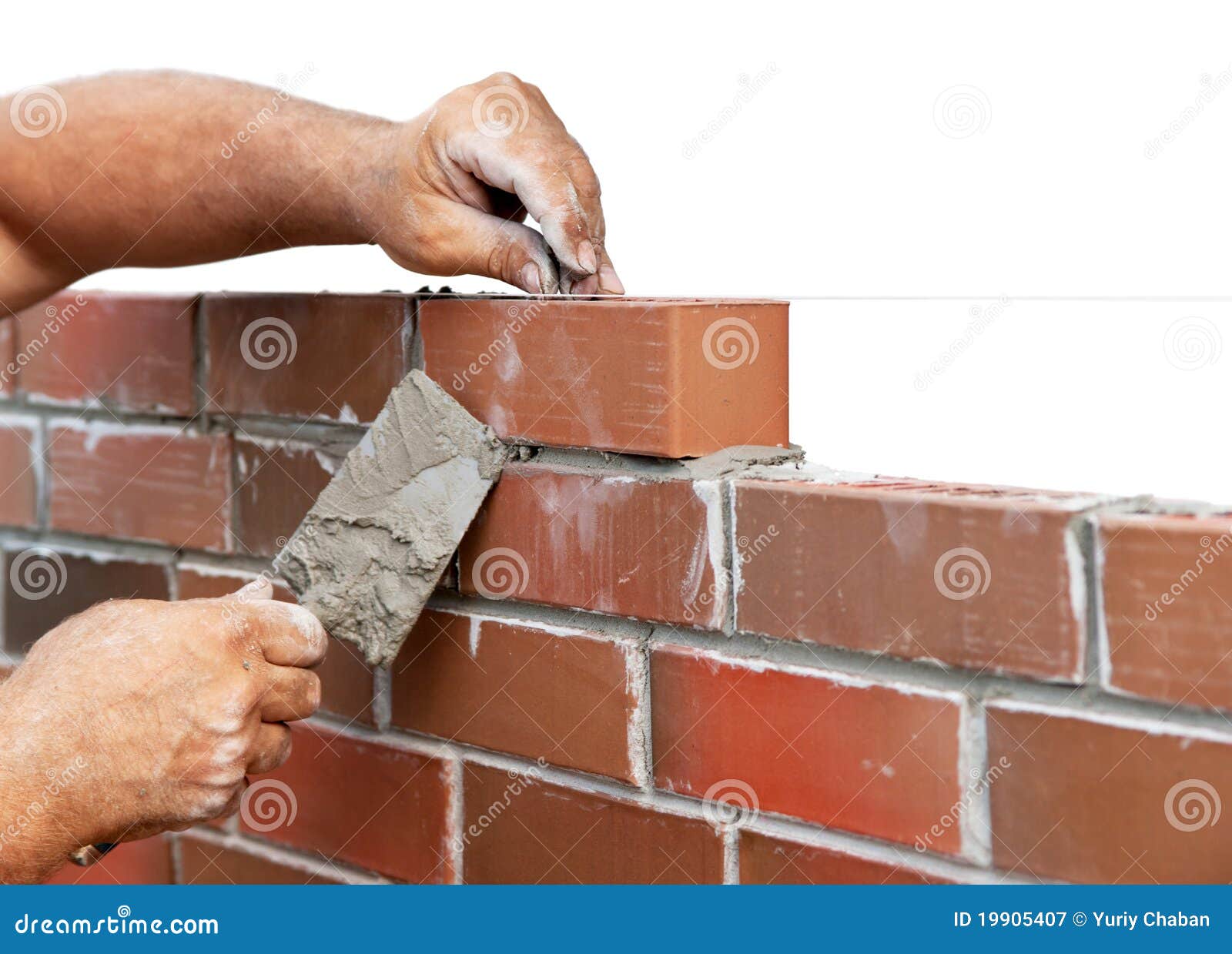 Bricklaying stock image. Image of hands, contractors 19905407