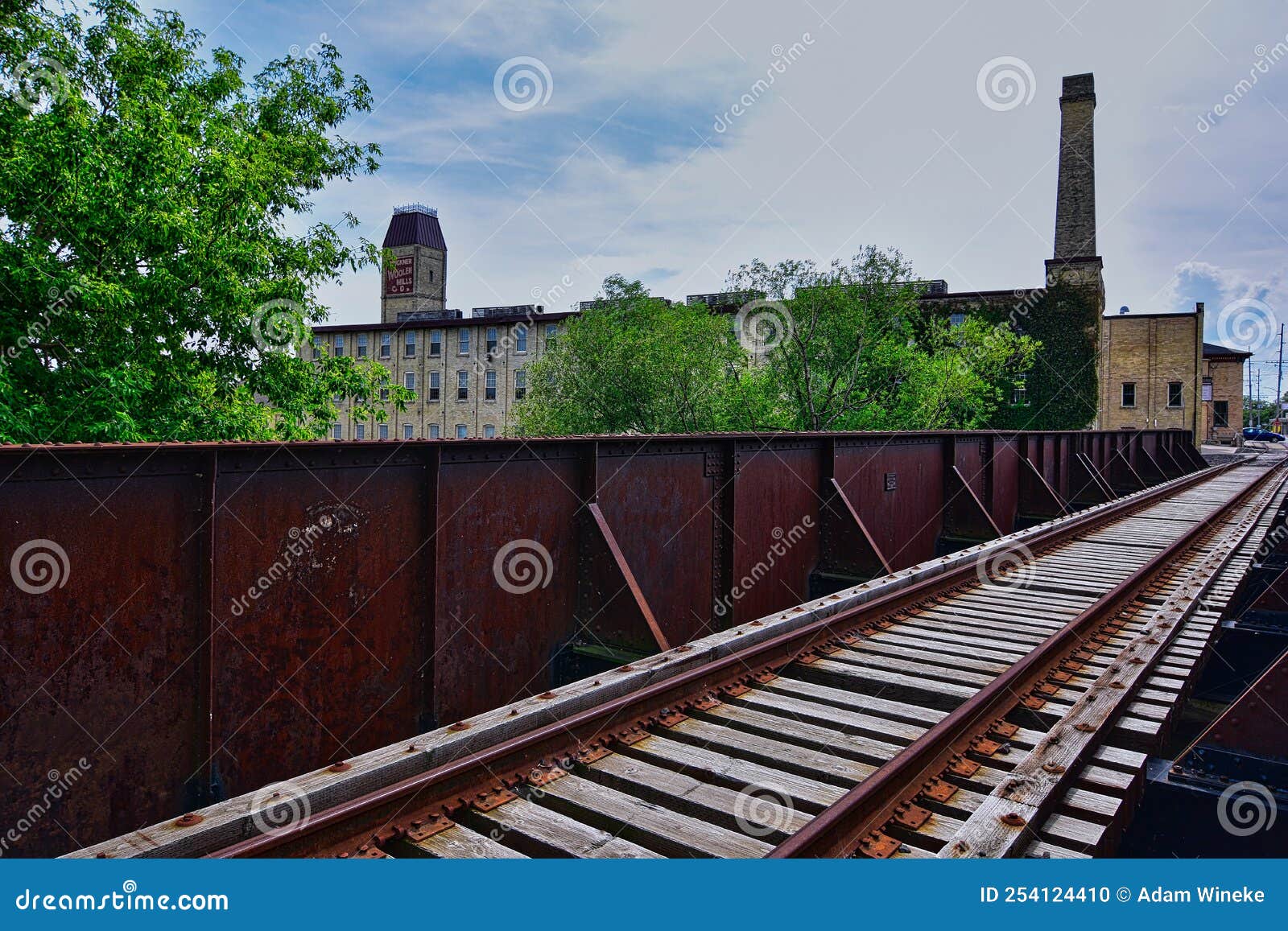 brickner woolen mill historic building in sheboygan falls wi rail line