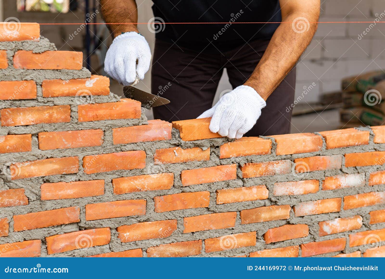 Bricks on Construction Site Stock Photo Image of build, brick 244169972
