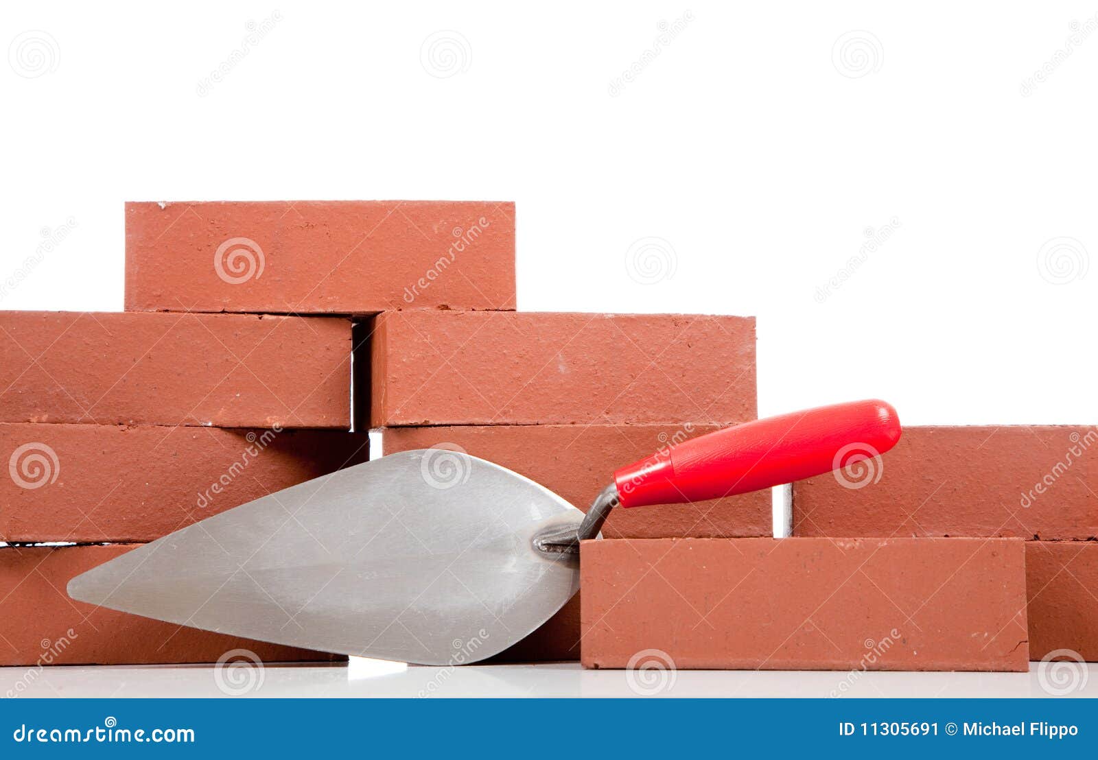 Bricks and a Mason S Trowel Stock Image Image of masonry, copy 11305691