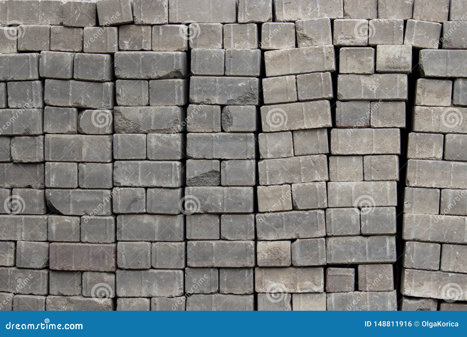 Bricks for Paving Stones Stacked in Stacks, Background Texture Structure Stock Photo Image of