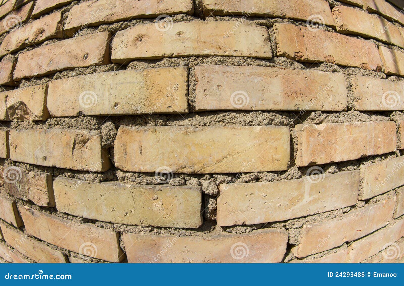 Brickwall fisheye. 砖fisheye阳光墙壁