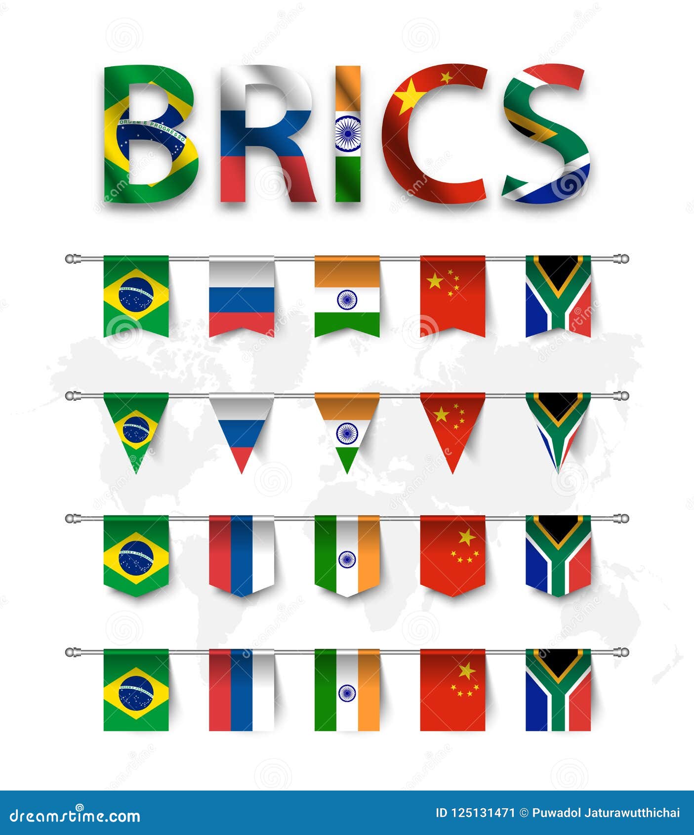 BRICS Associação De 5 Países Brasil Rússia India China África Do