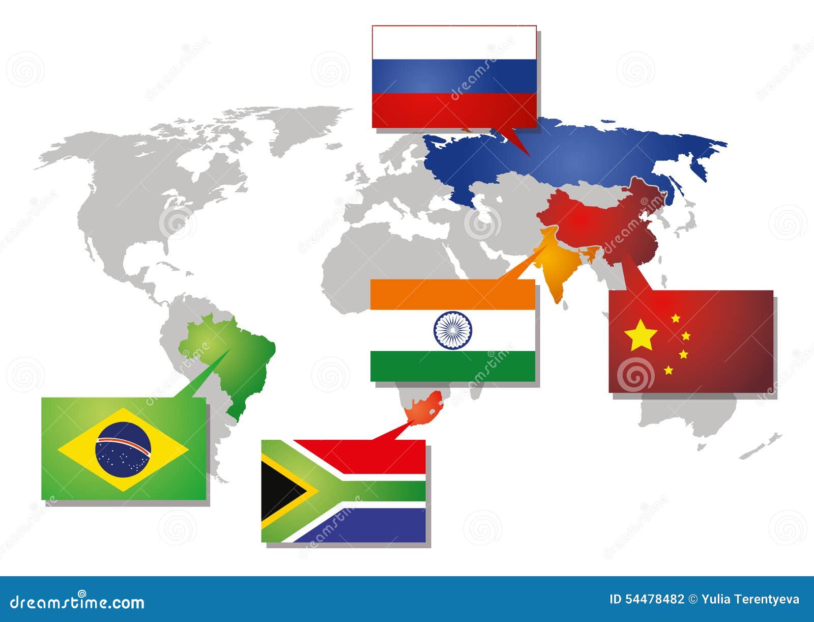 Image result for BRICS country images in world map