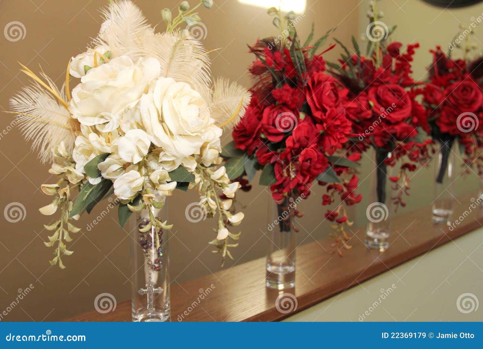 Bridal Bouquets in Vases stock image. Image of bridesmaids 22369179