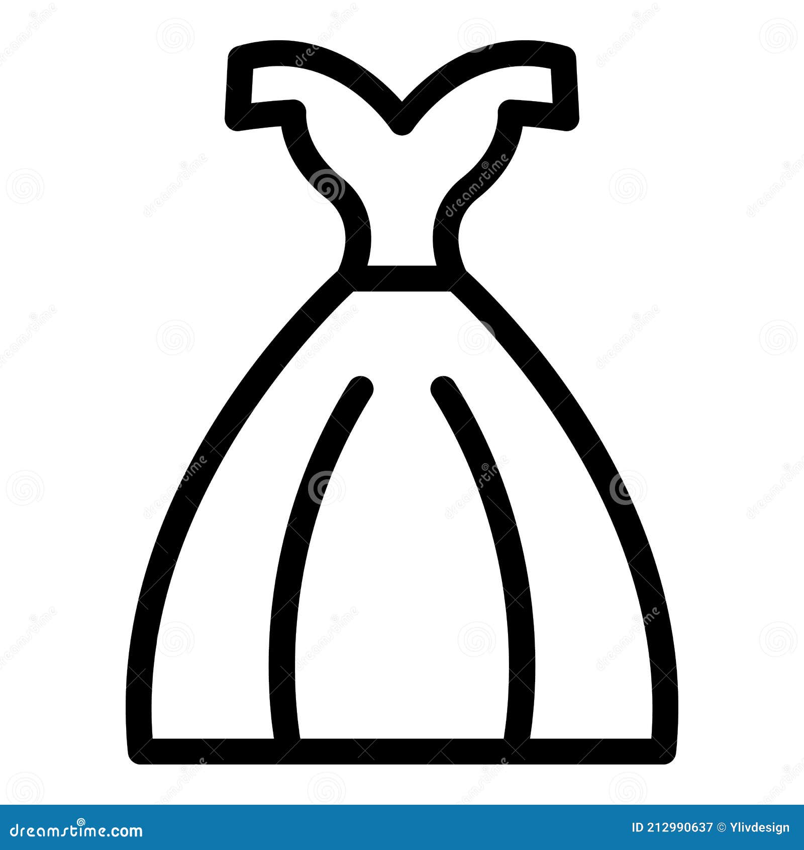 Bridal Dress On A Hanger Cartoon Vector | CartoonDealer.com #68804805