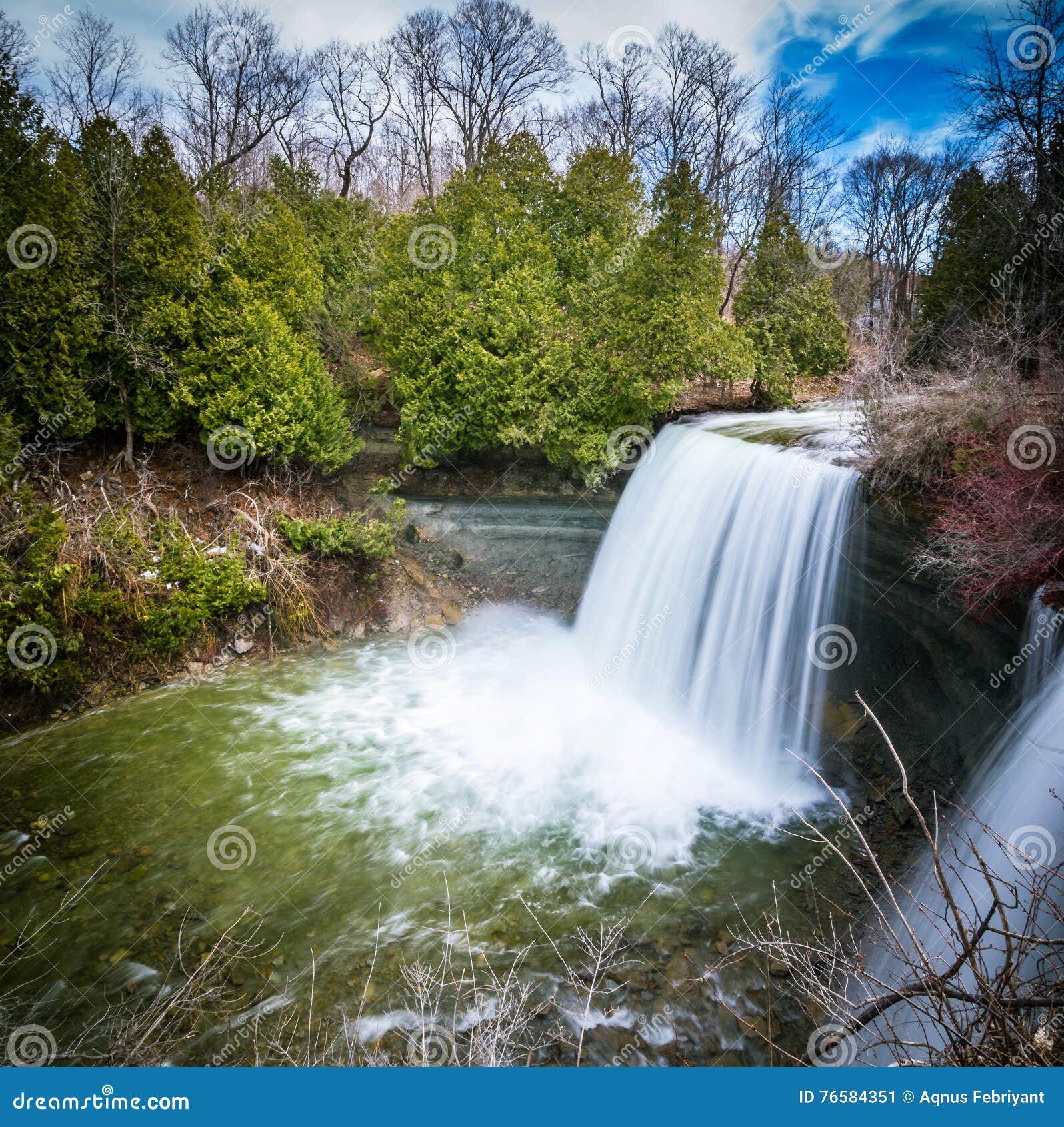 Bridal Falls at Manitoulin Island Stock Image Image of falls, nature